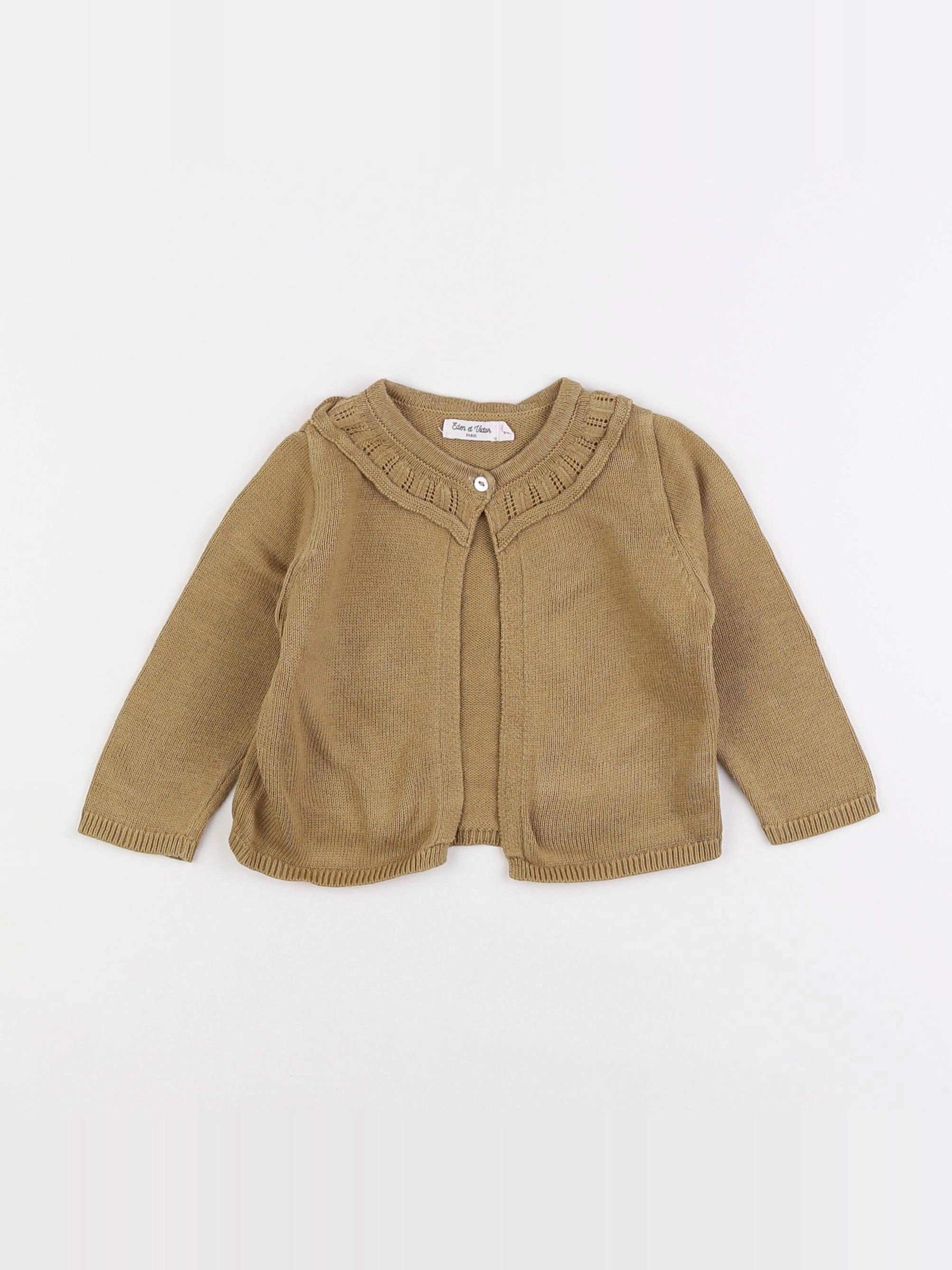 Eden & Victor - gilet marron - 9 mois