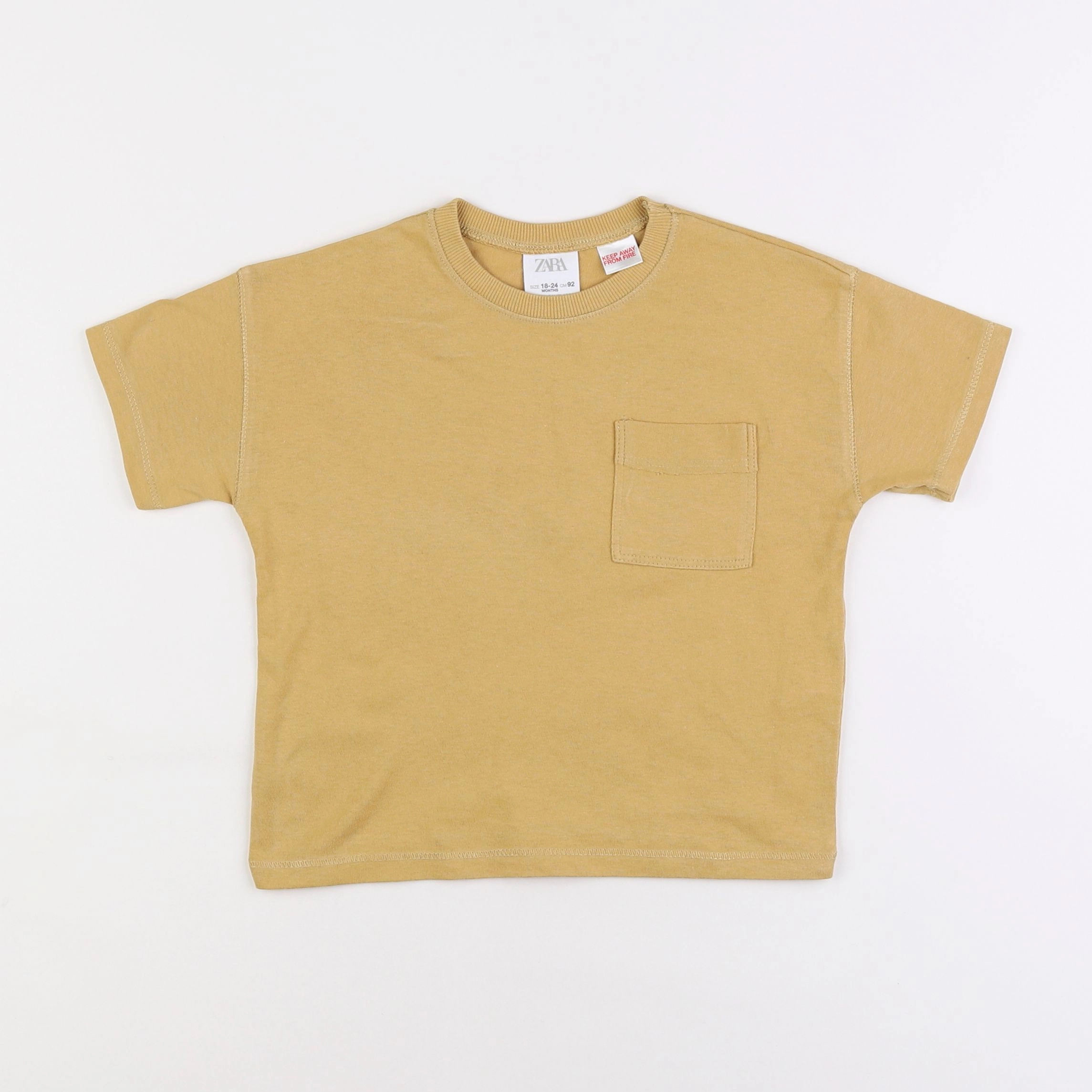 Zara - tee-shirt jaune - 18 mois à 2 ans