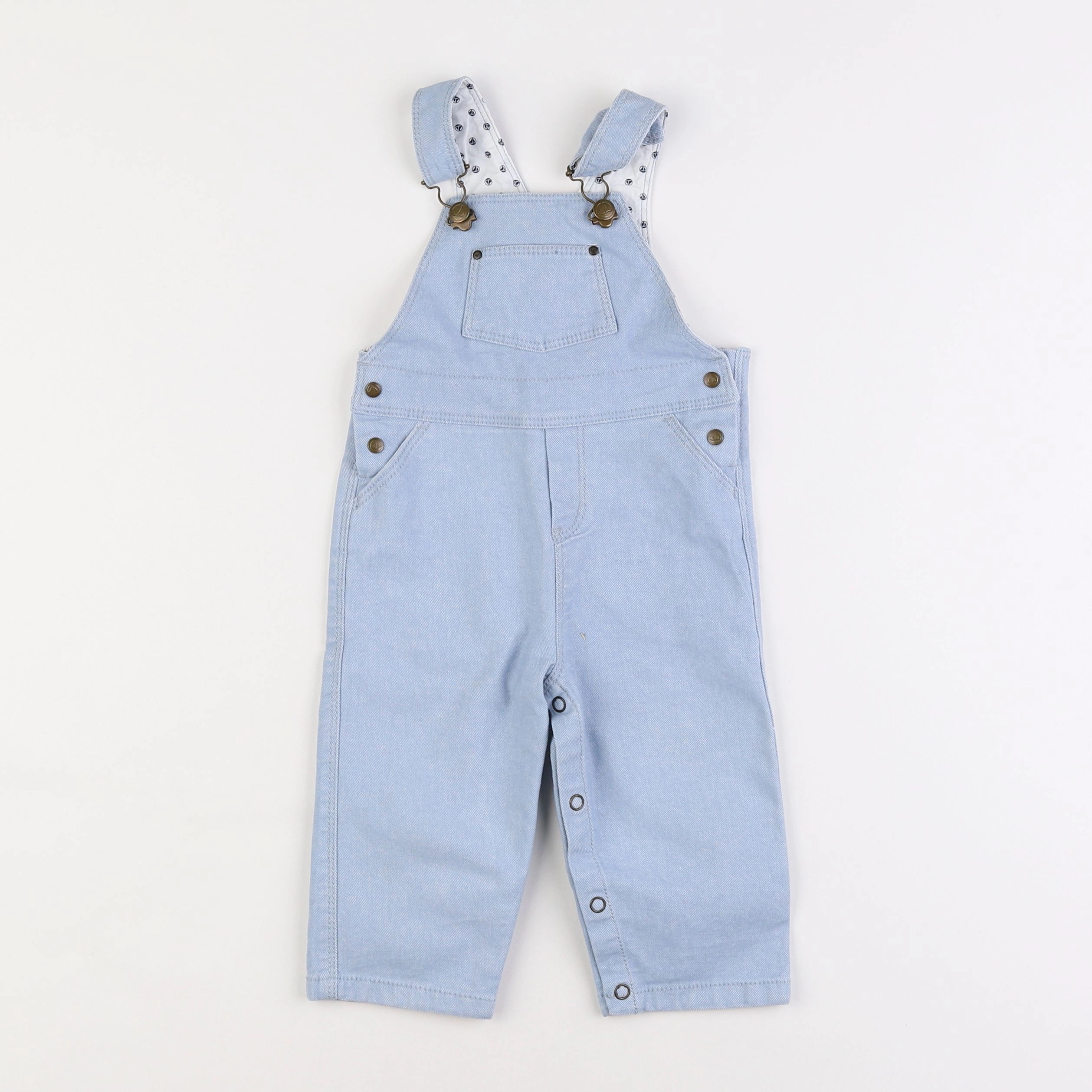 Petit Bateau - salopette bleu - 6 mois