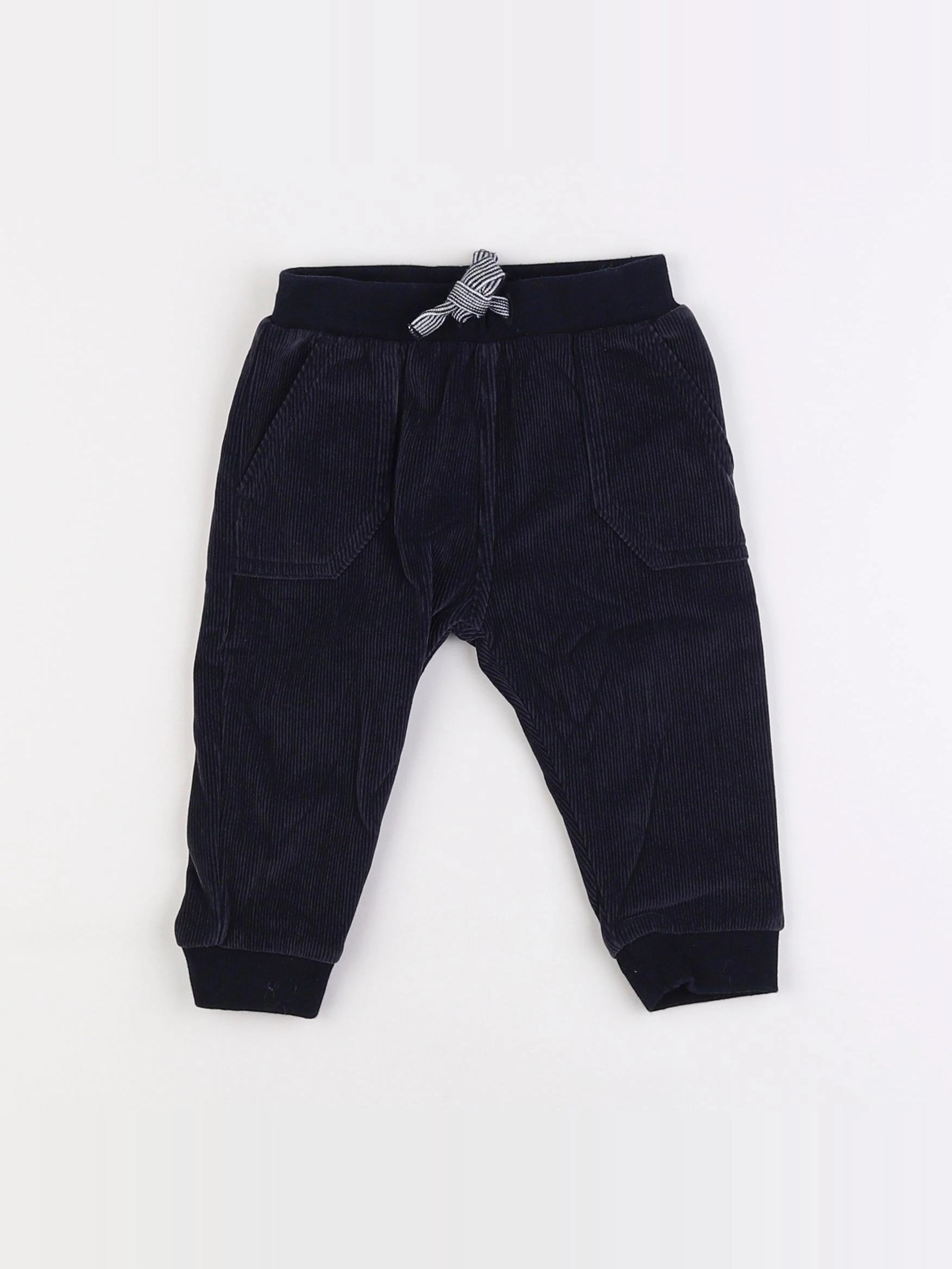 Petit Bateau - pantalon bleu - 6 mois