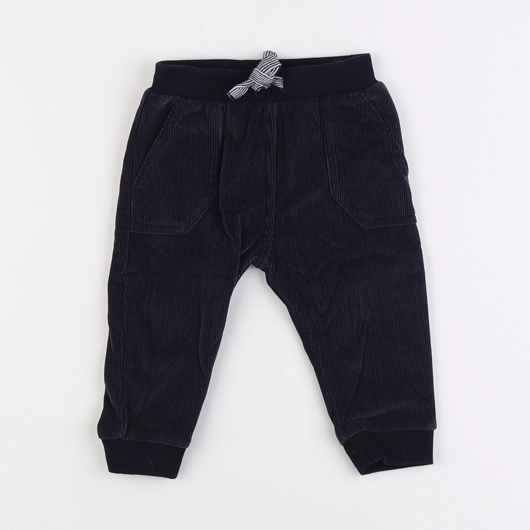 Petit Bateau - pantalon bleu - 6 mois