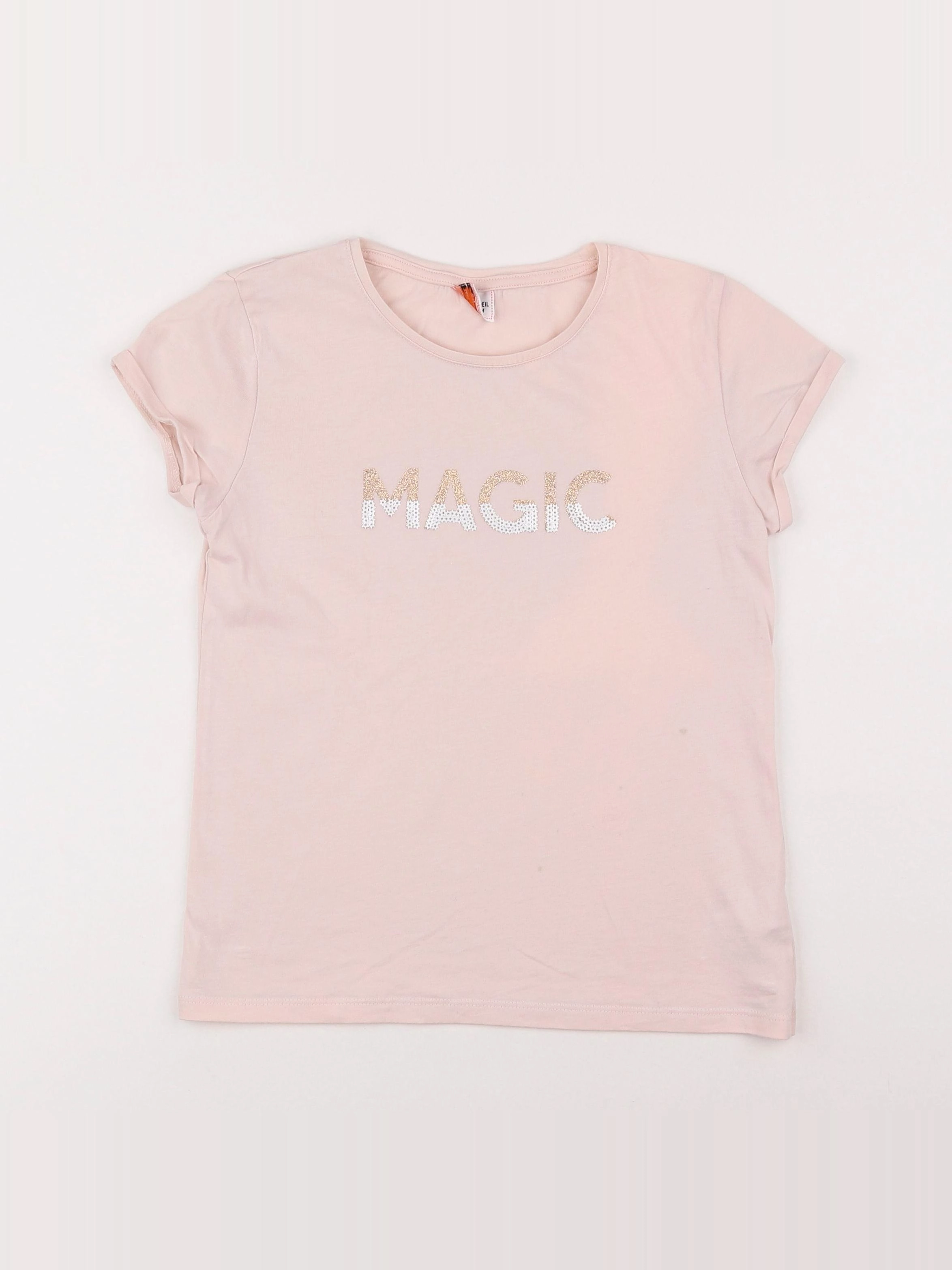 Tape à l'oeil - tee-shirt or, rose - 10 ans