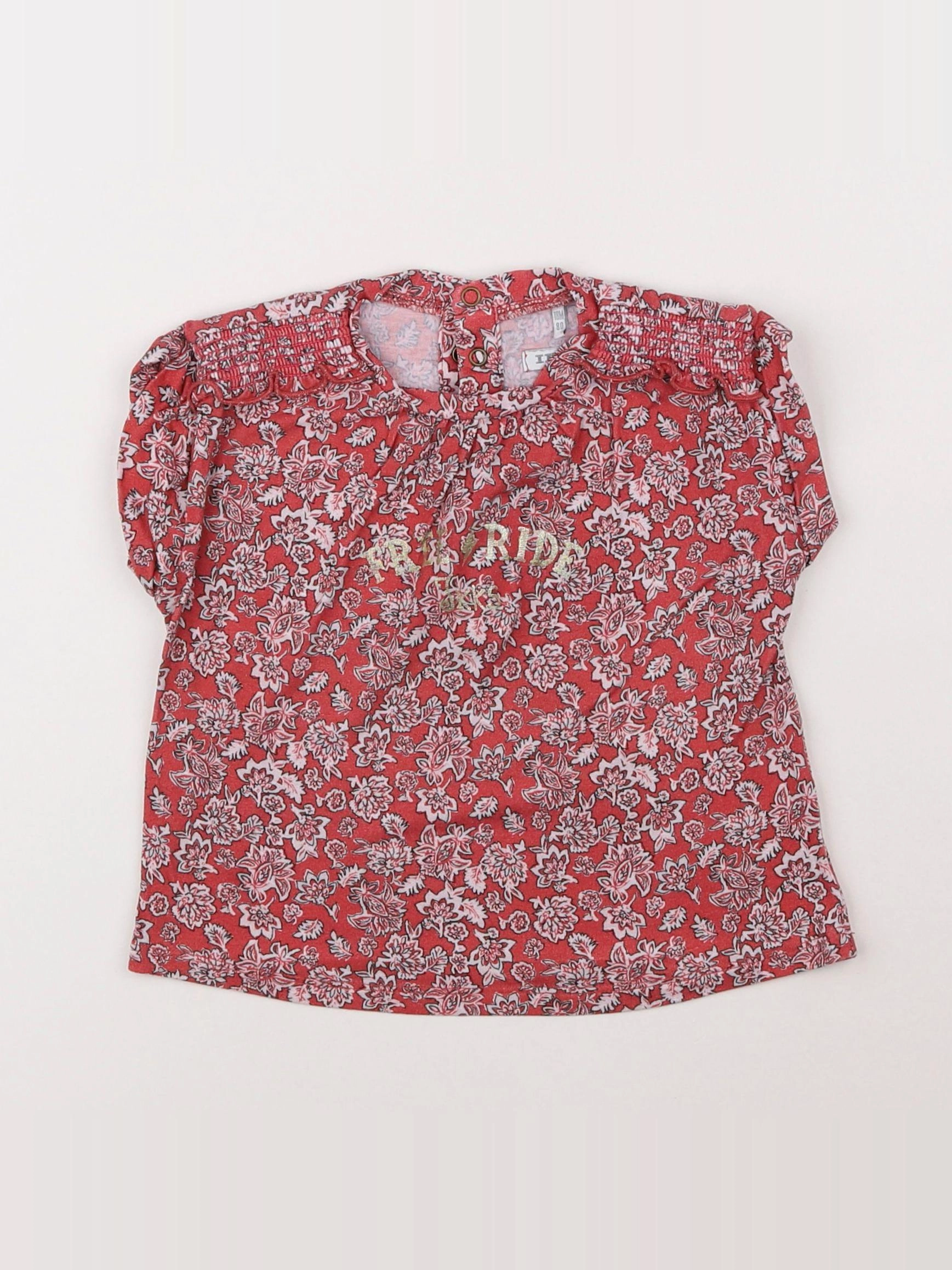 IKKS - blouse rouge - 18 mois