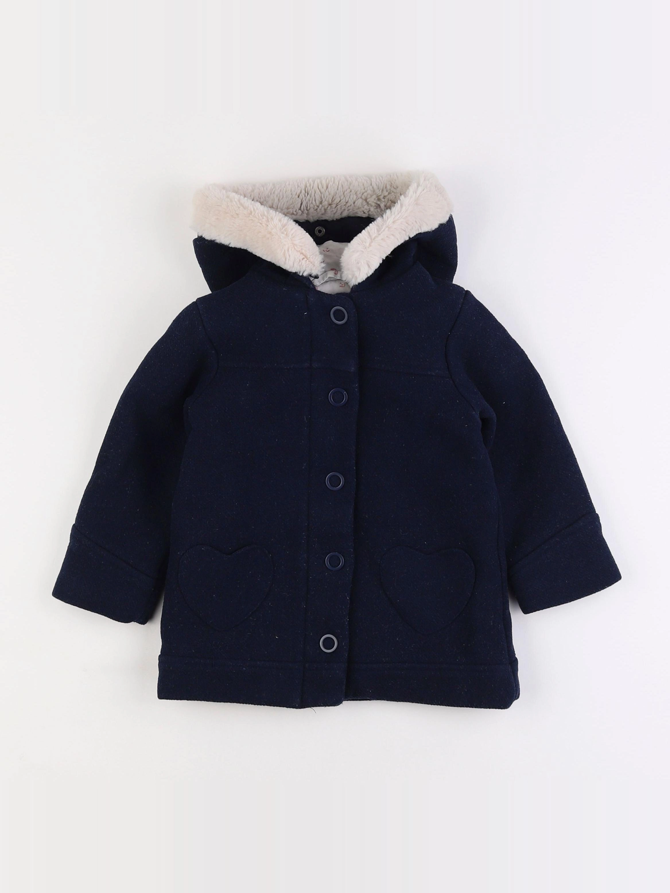 Vertbaudet - manteau bleu - 2 ans