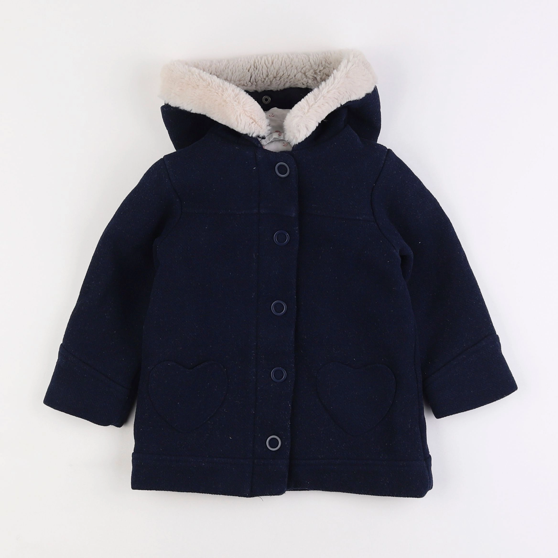 Vertbaudet - manteau bleu - 2 ans