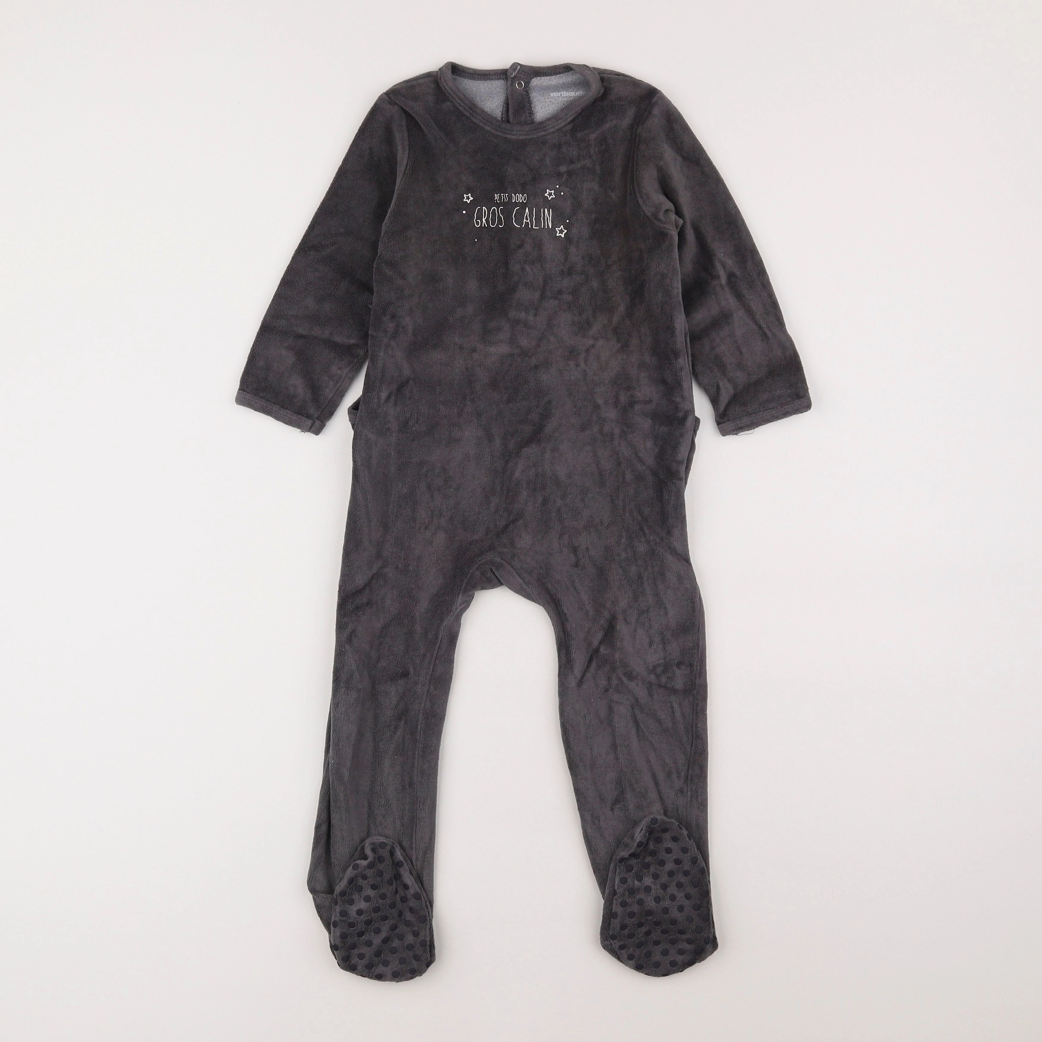 Vertbaudet - pyjama velours gris - 3 ans