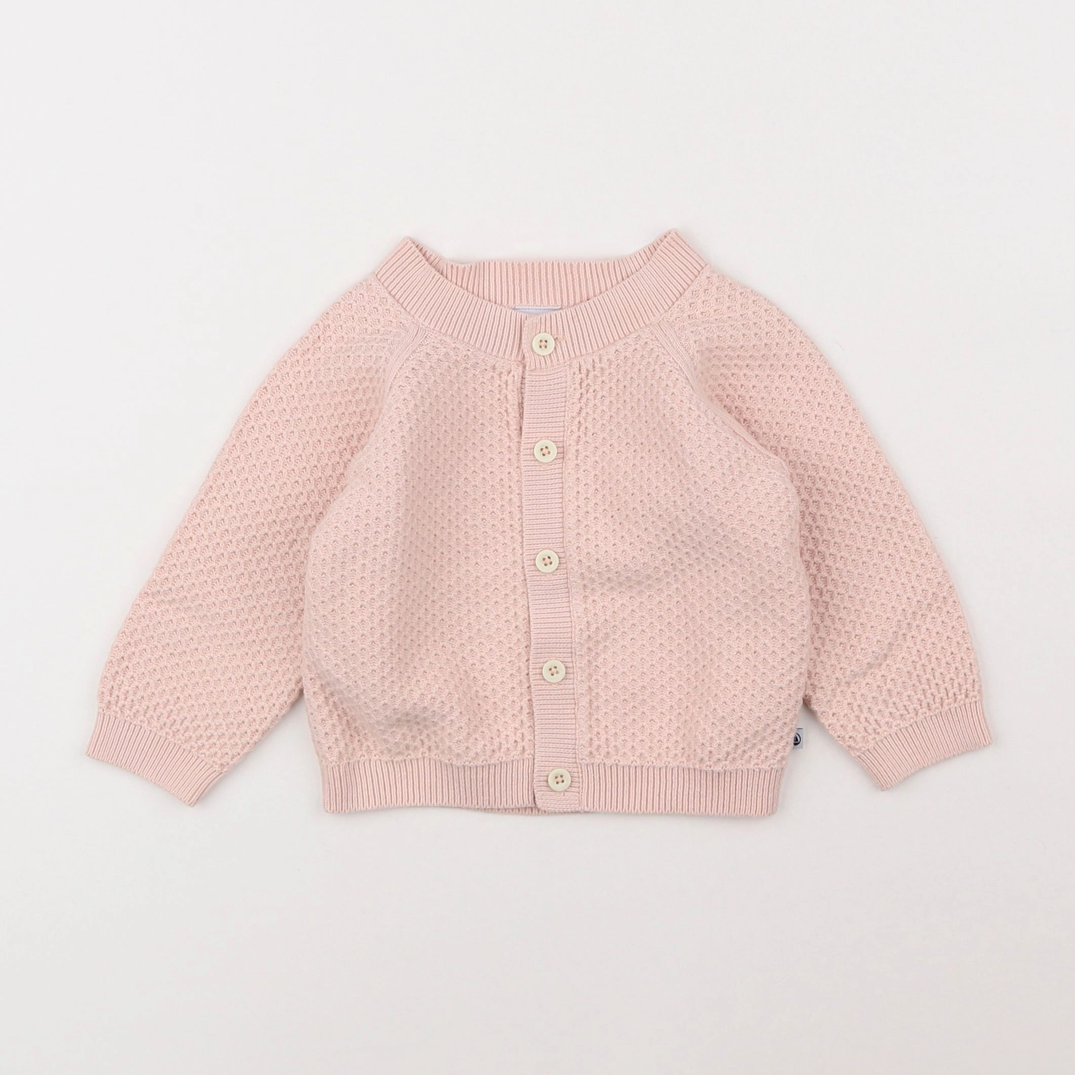 Petit Bateau - gilet rose - 12 mois