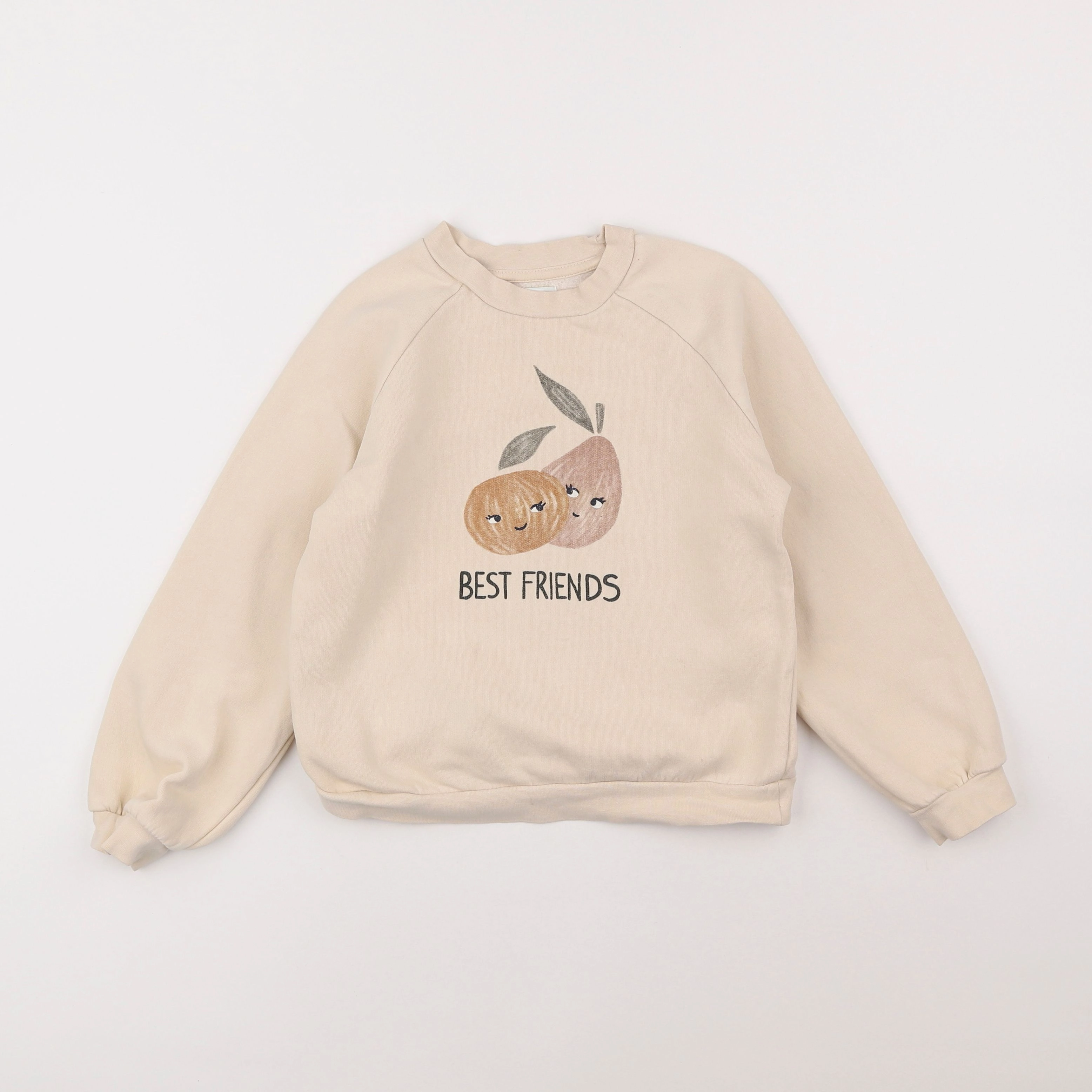 Vertbaudet - sweat beige - 8 ans