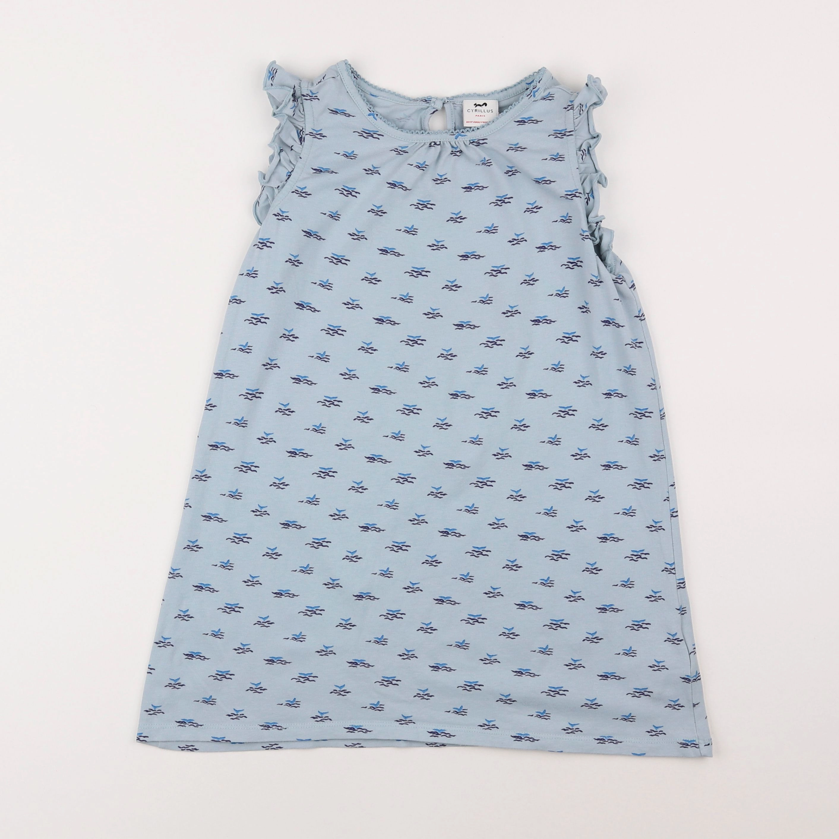 Cyrillus - chemise de nuit coton bleu - 6 ans