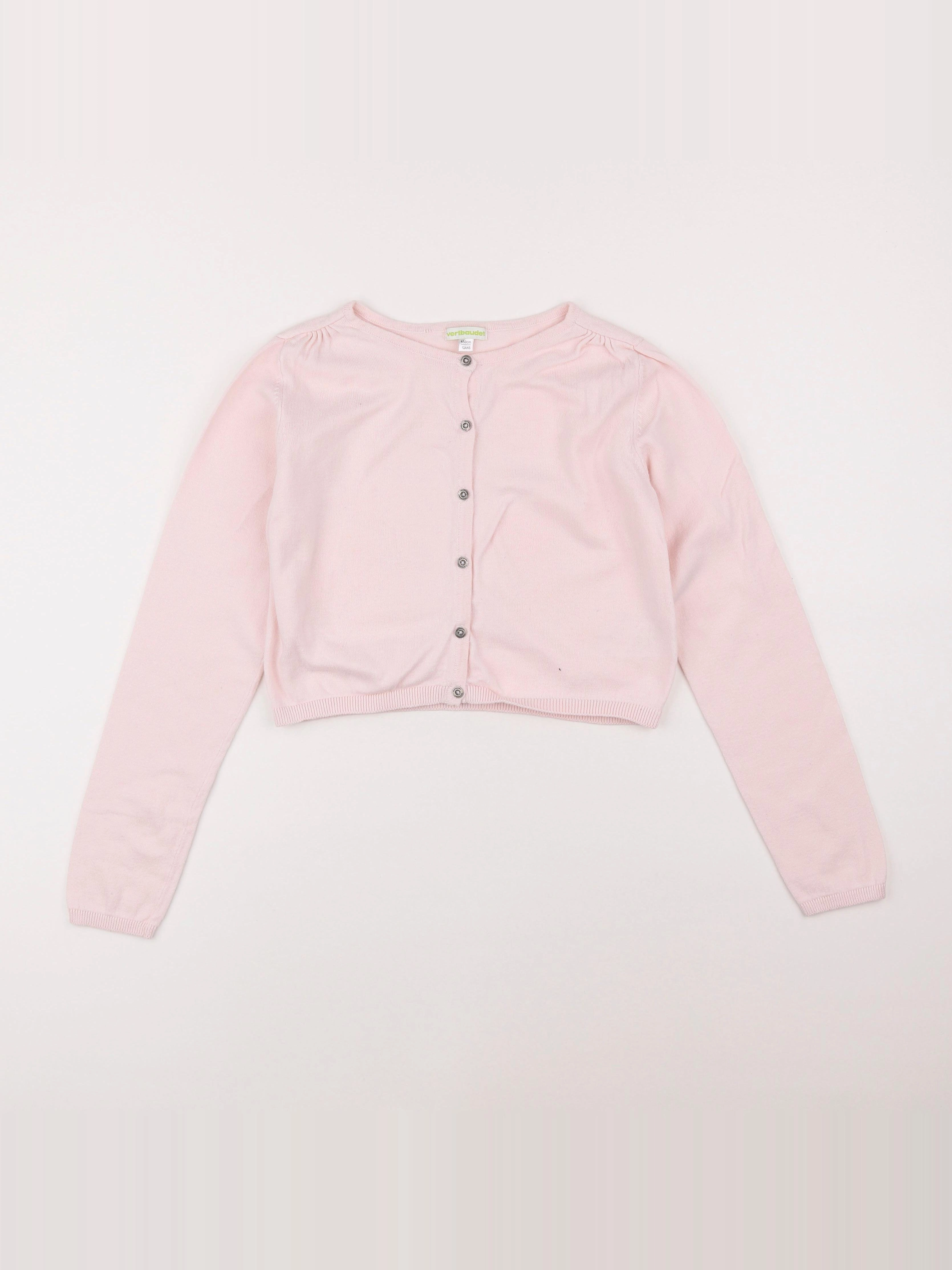 Vertbaudet - gilet rose - 12 ans