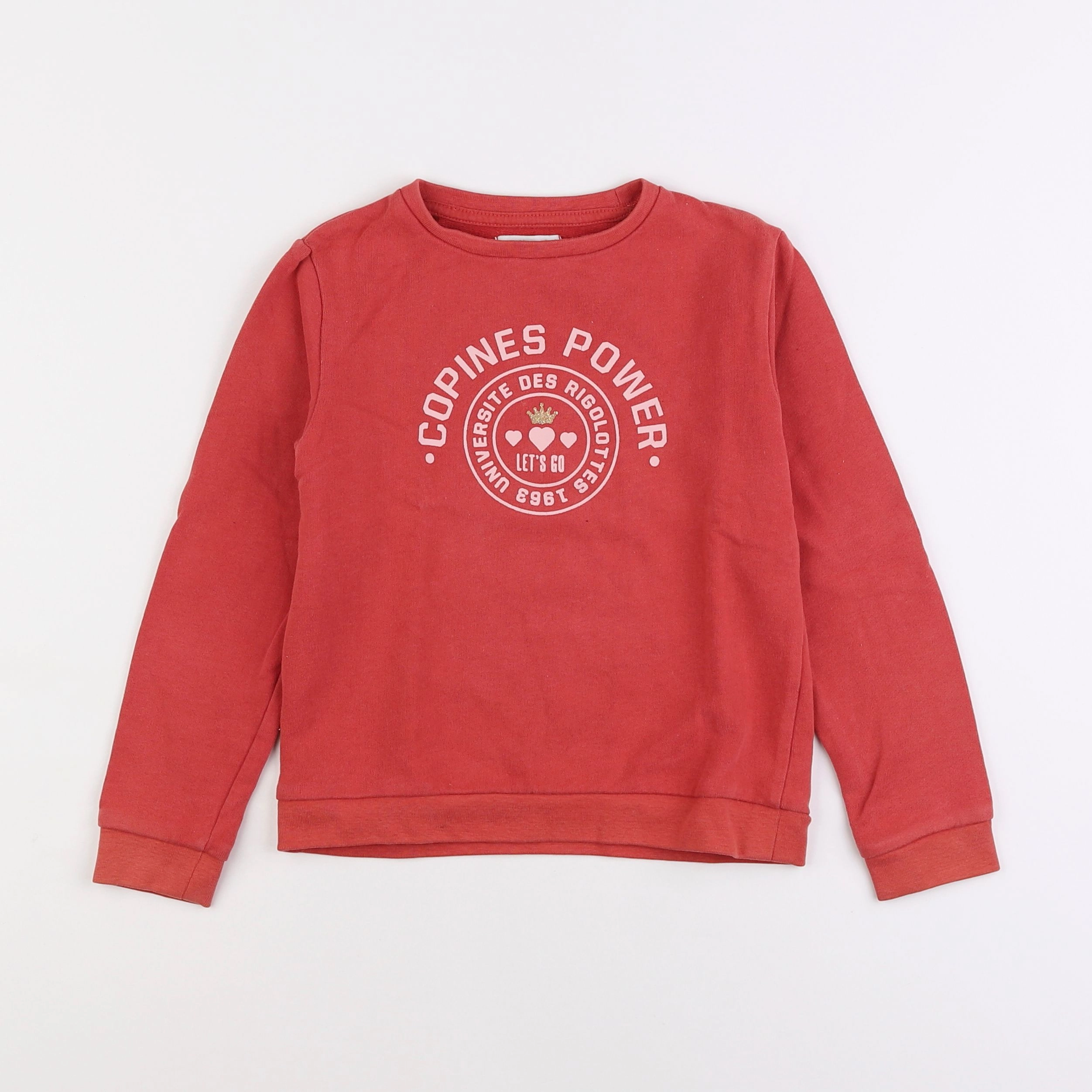 Vertbaudet - sweat rose - 8 ans