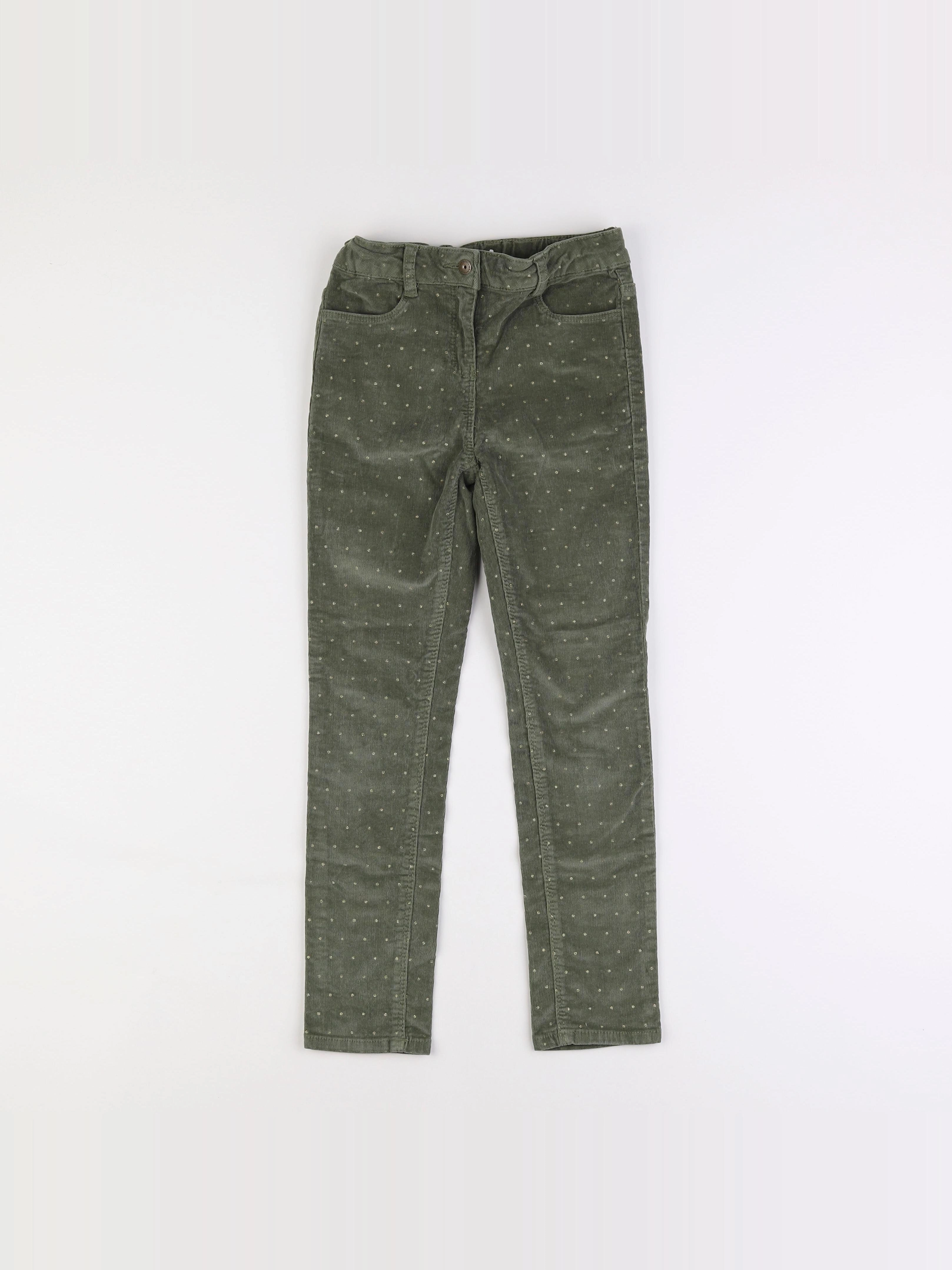 Vertbaudet - pantalon vert - 9 ans