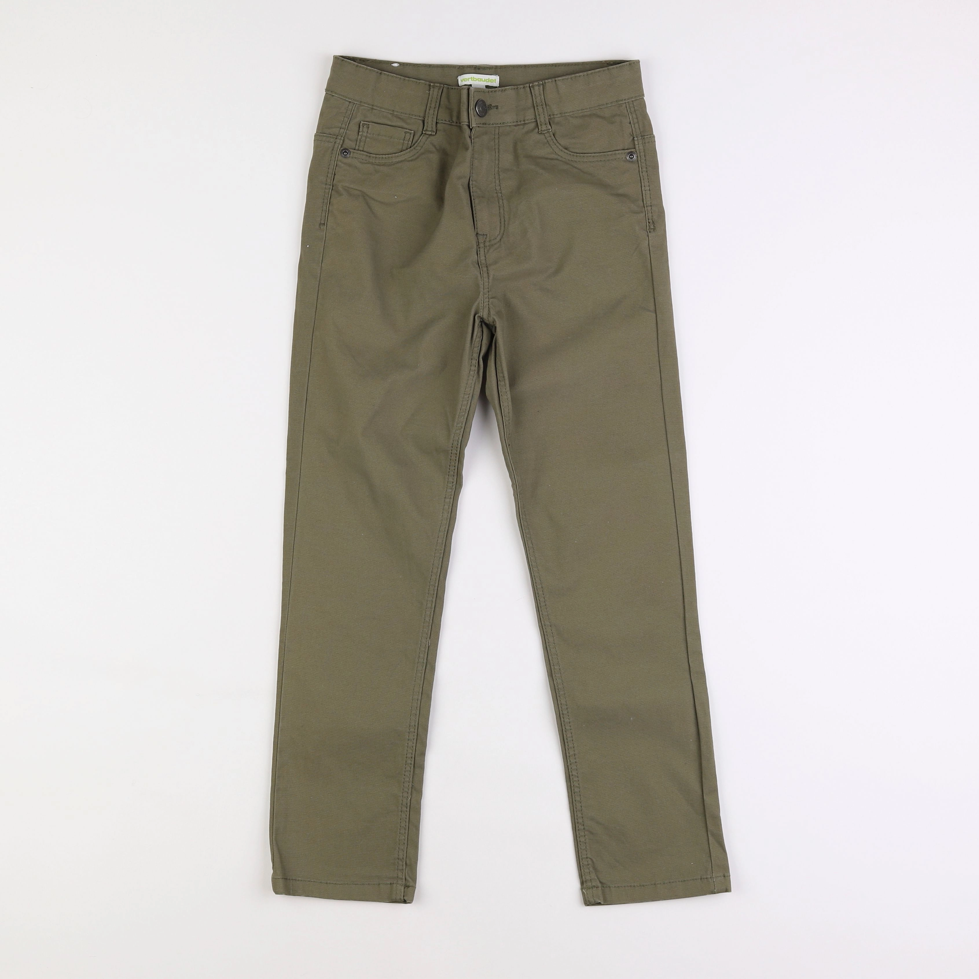 Vertbaudet - pantalon vert - 9 ans