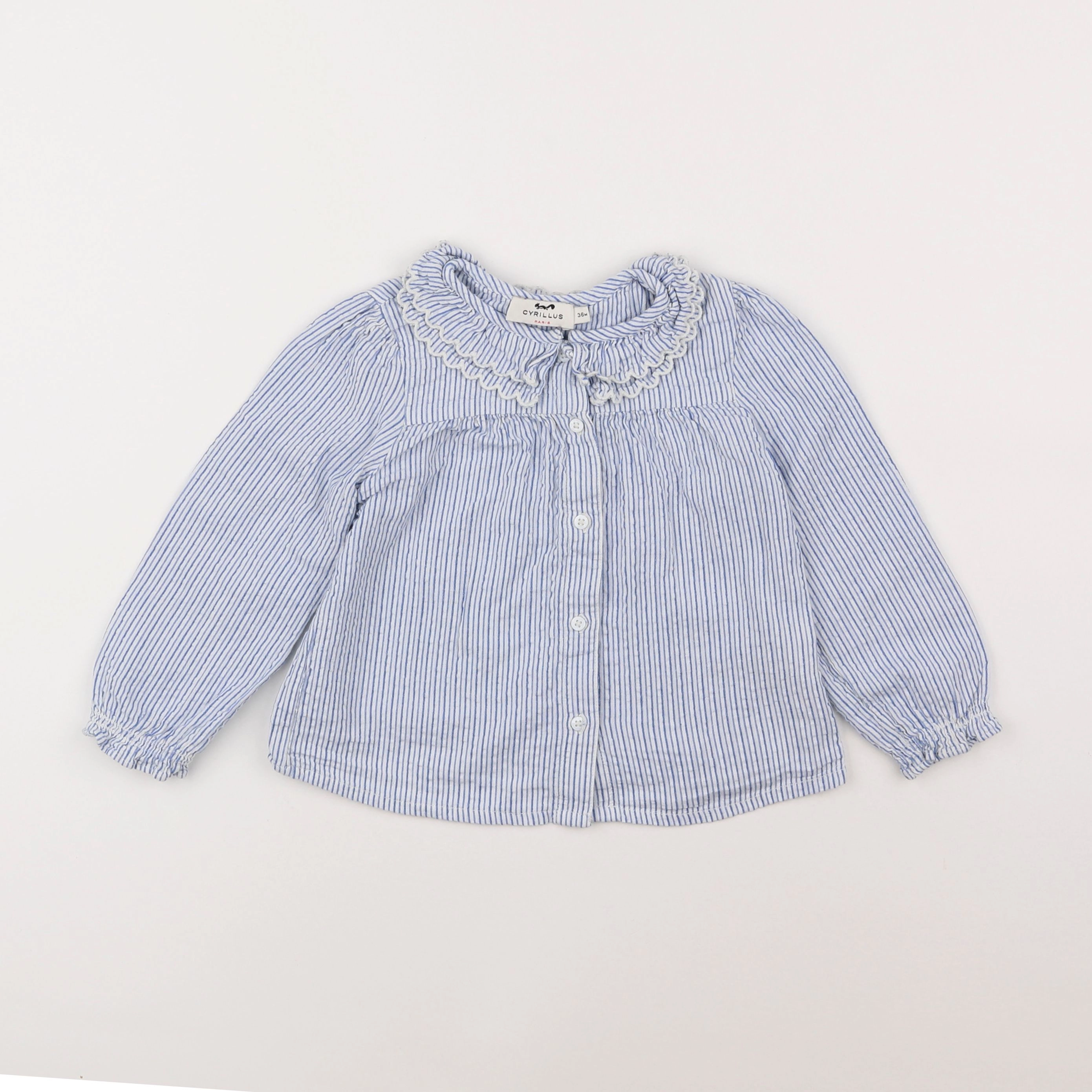 Cyrillus - blouse bleu - 3 ans