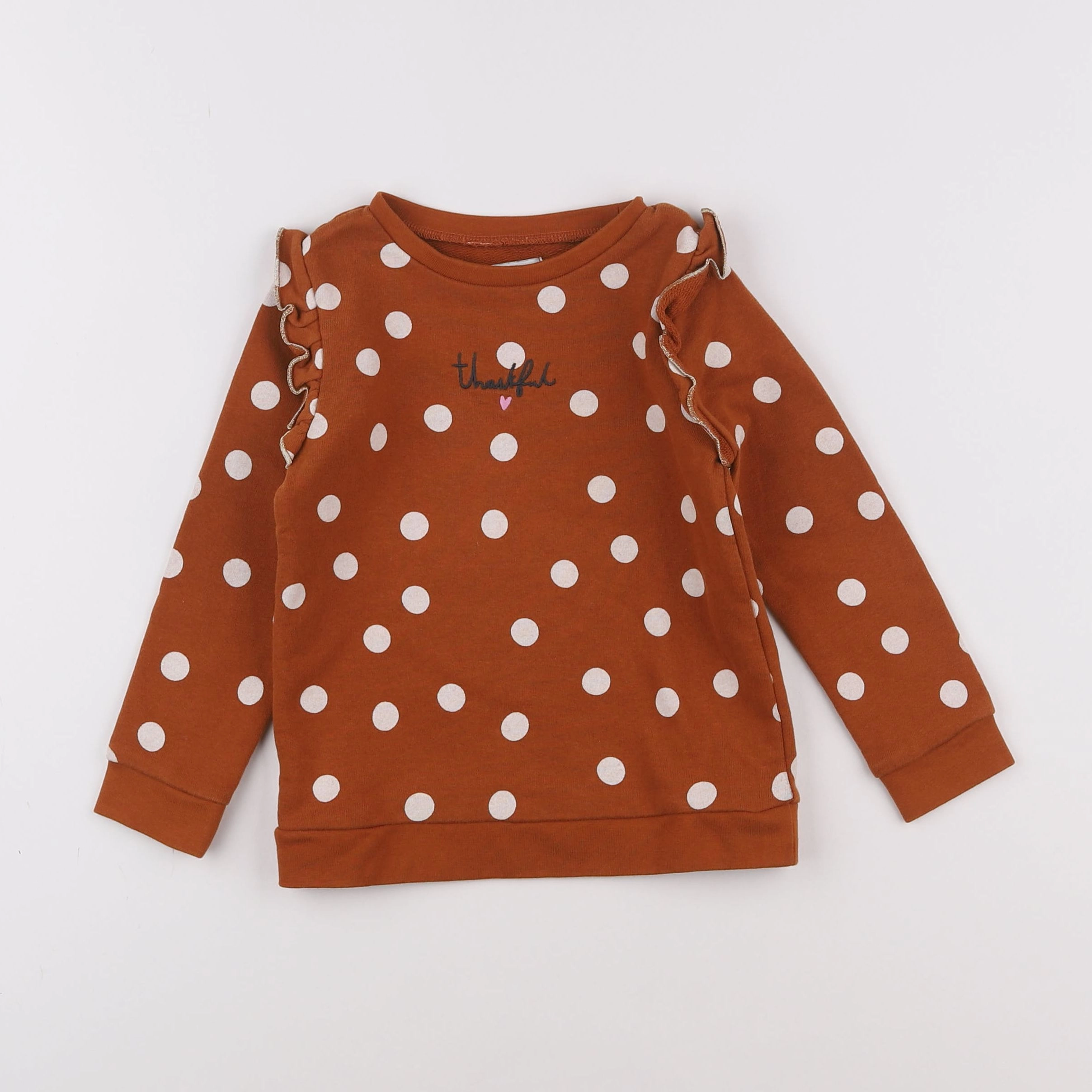 Vertbaudet - sweat marron - 4 ans