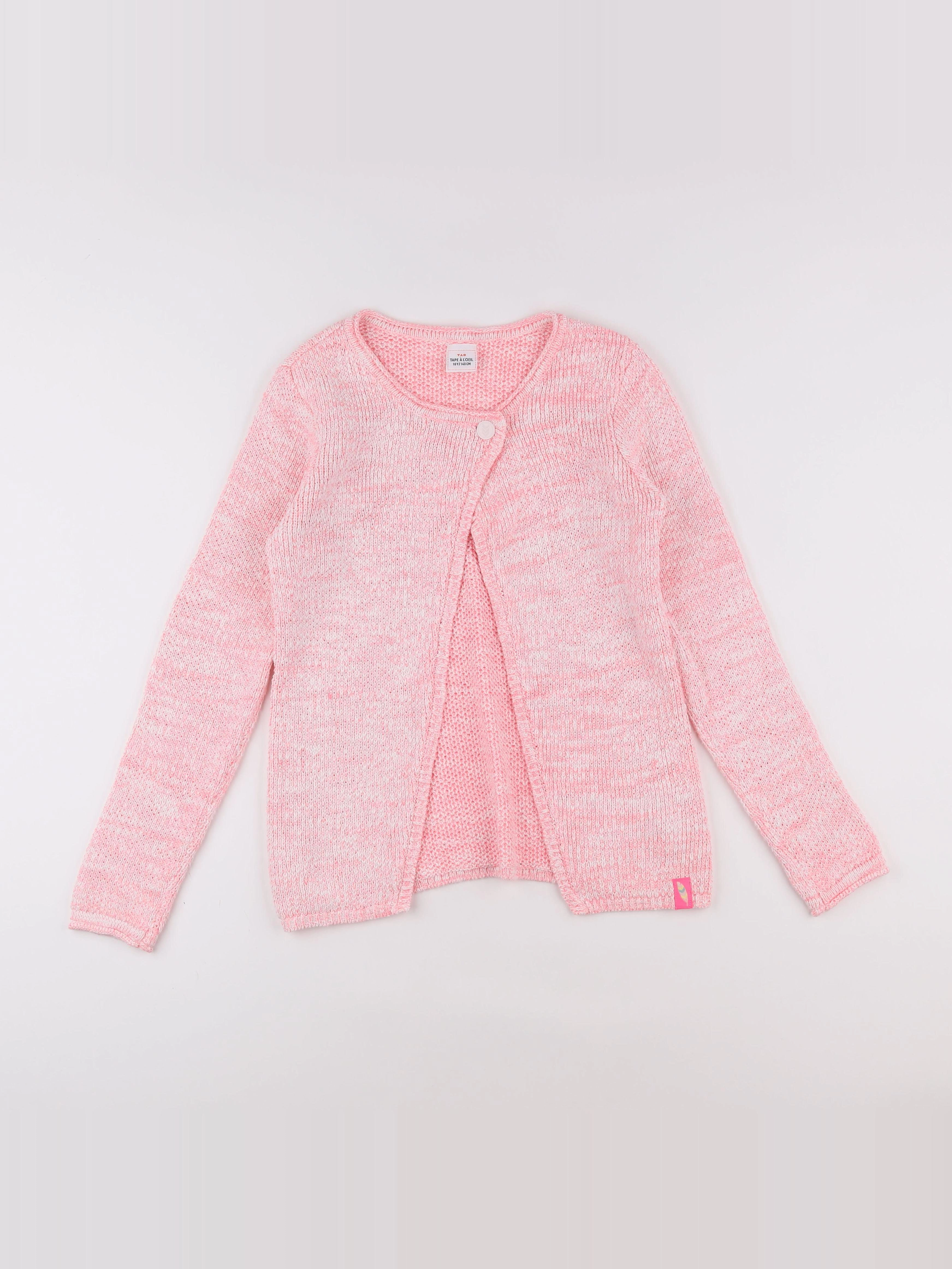 Tape à l'oeil - gilet rose - 10 ans