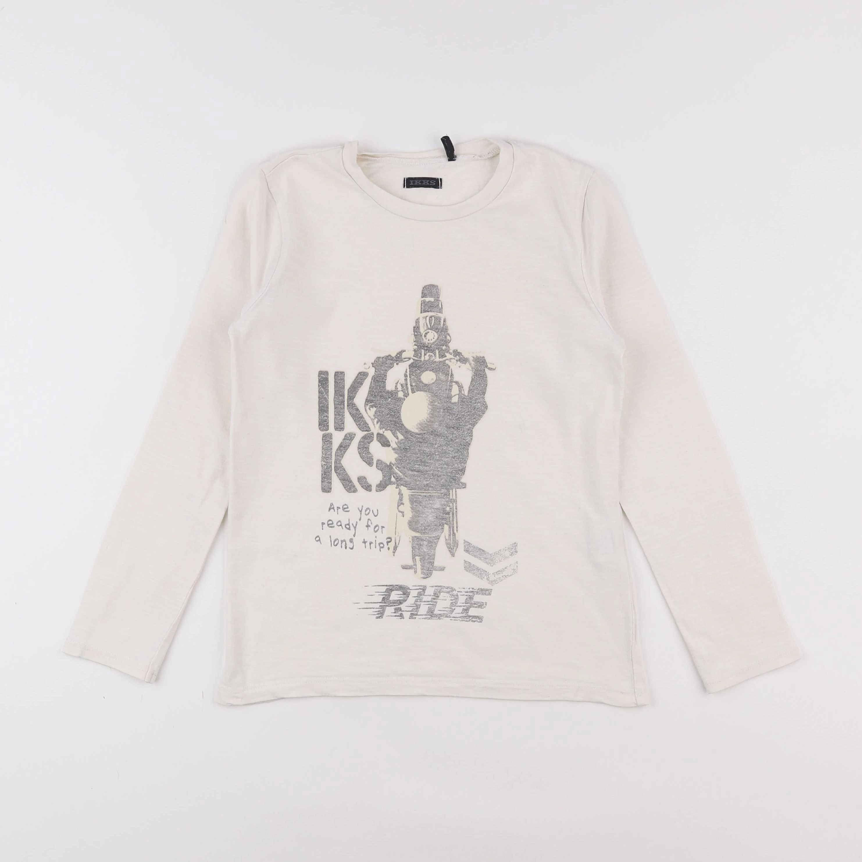 IKKS - tee-shirt blanc - 8 ans