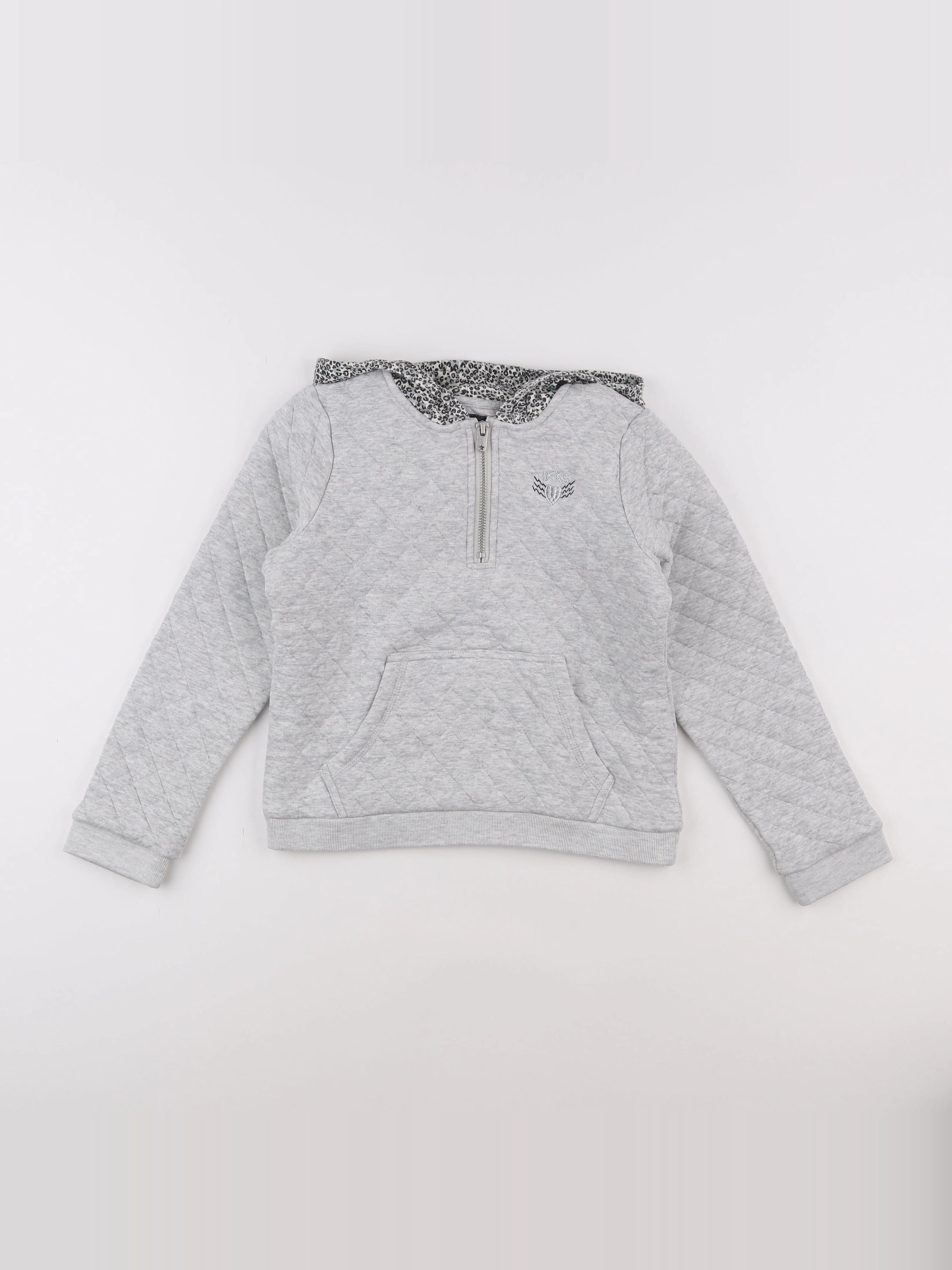 IKKS - sweat gris - 10 ans