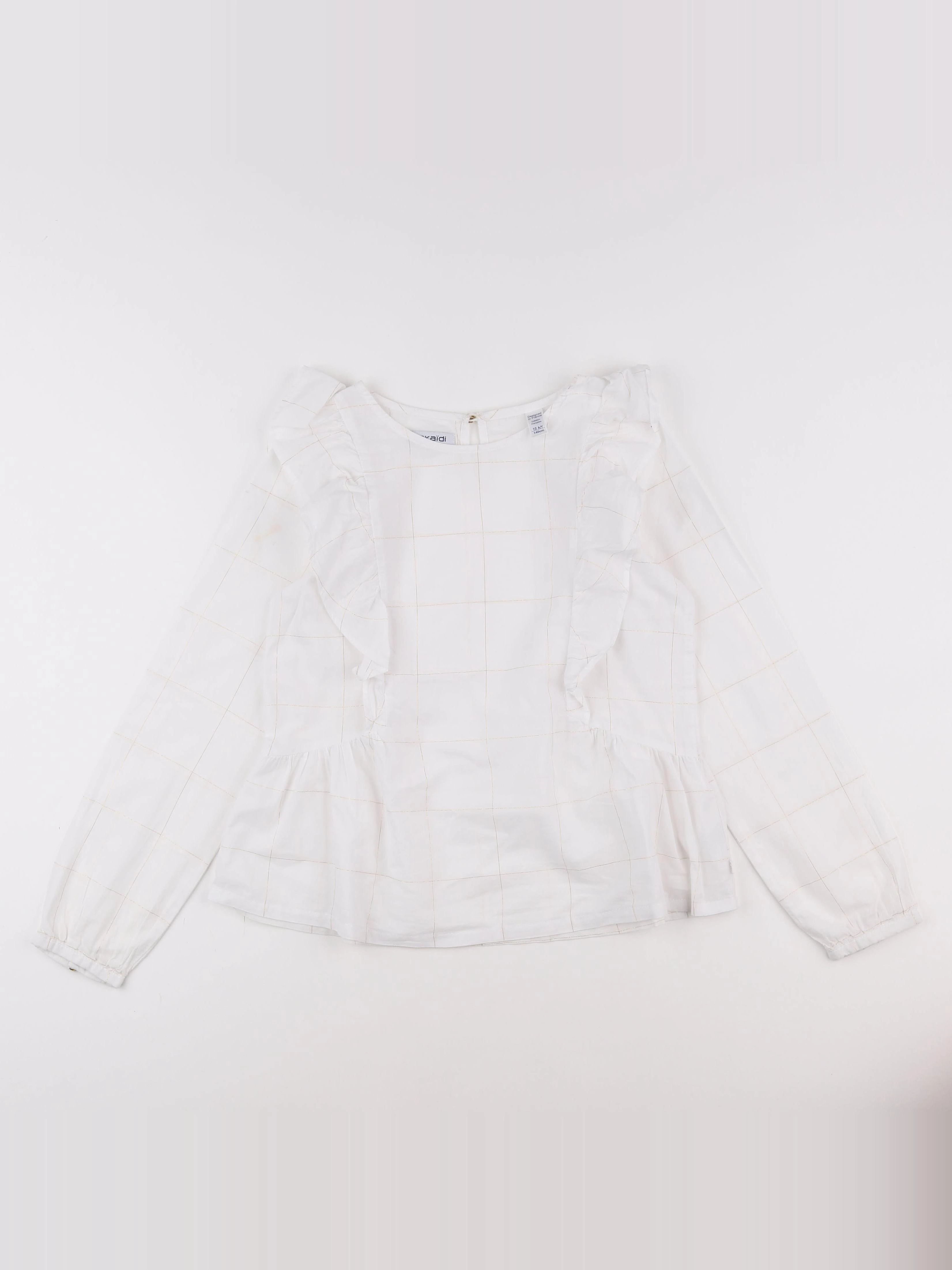 Okaidi - blouse blanc - 10 ans