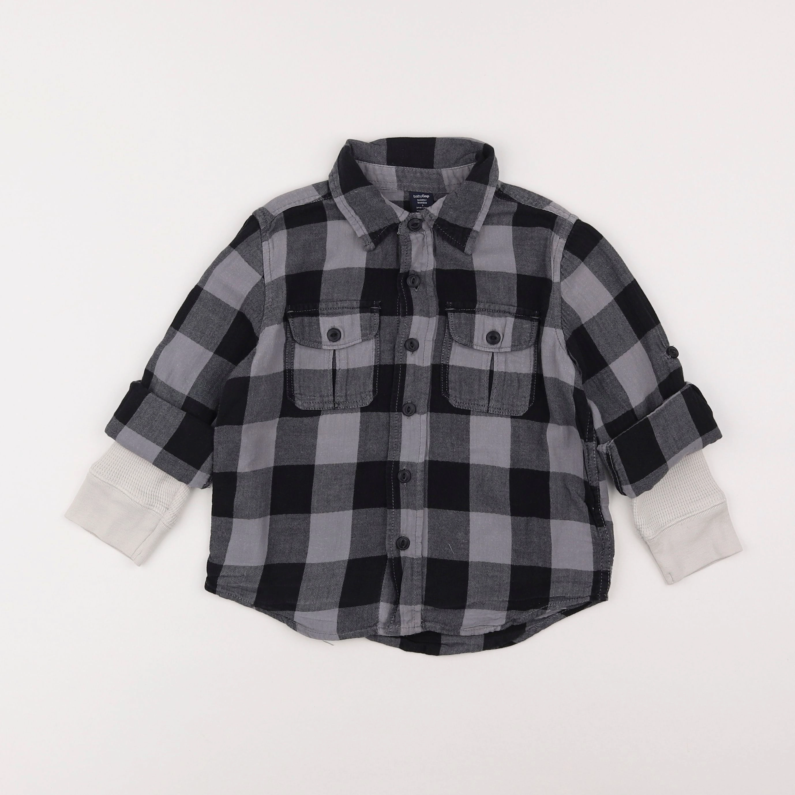 GAP - chemise gris - 3 ans