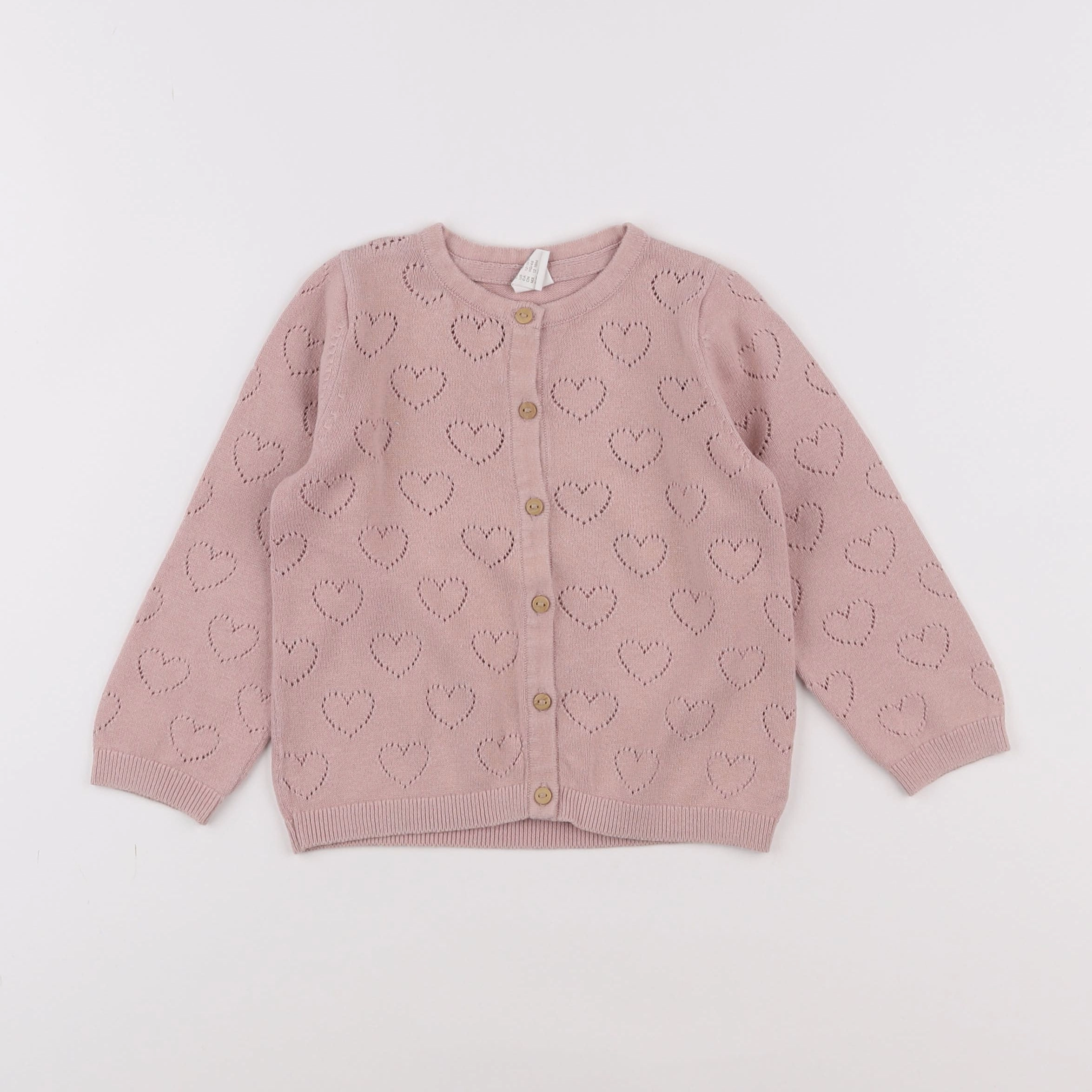 H&M - gilet rose - 12/18 mois