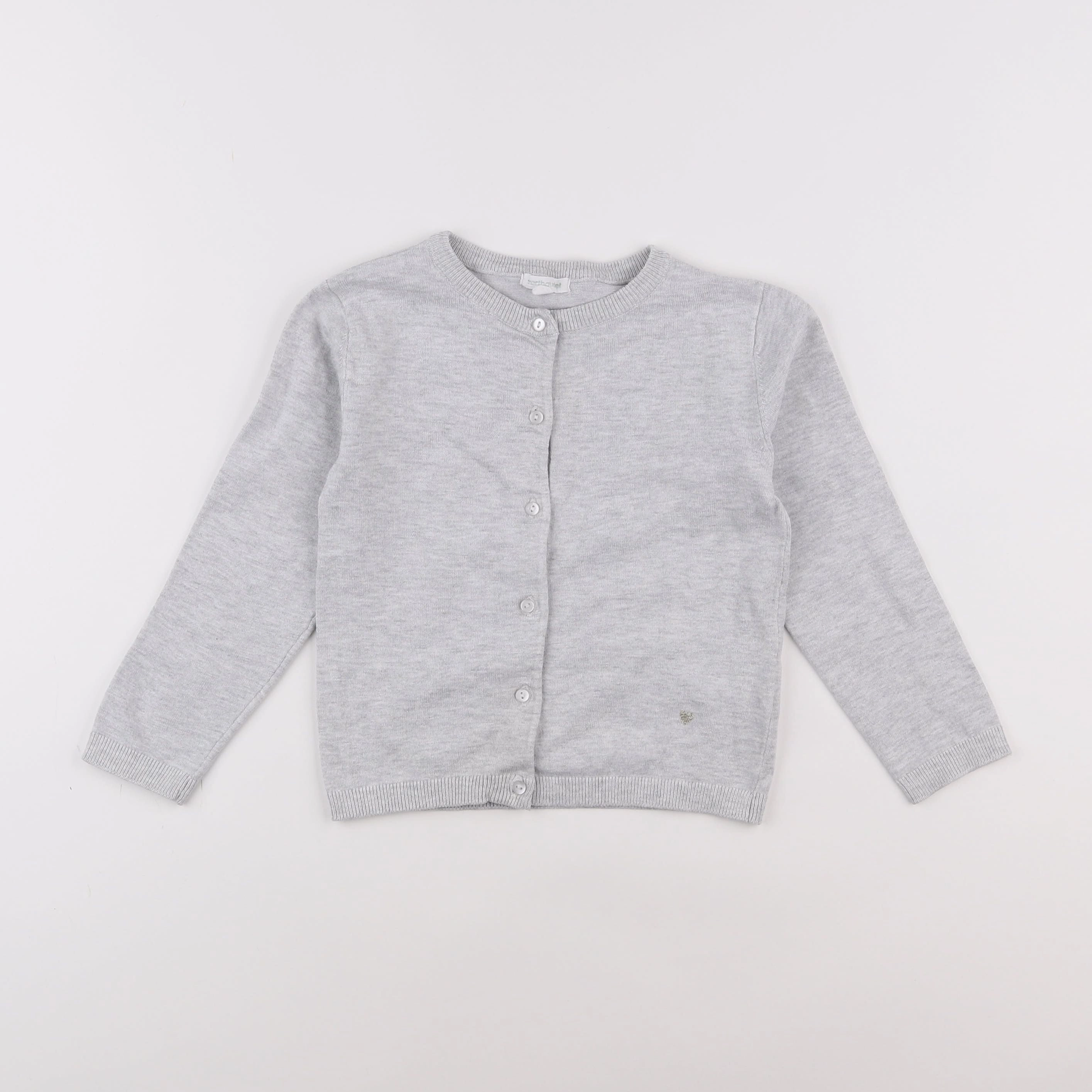 Vertbaudet - gilet gris - 5 ans