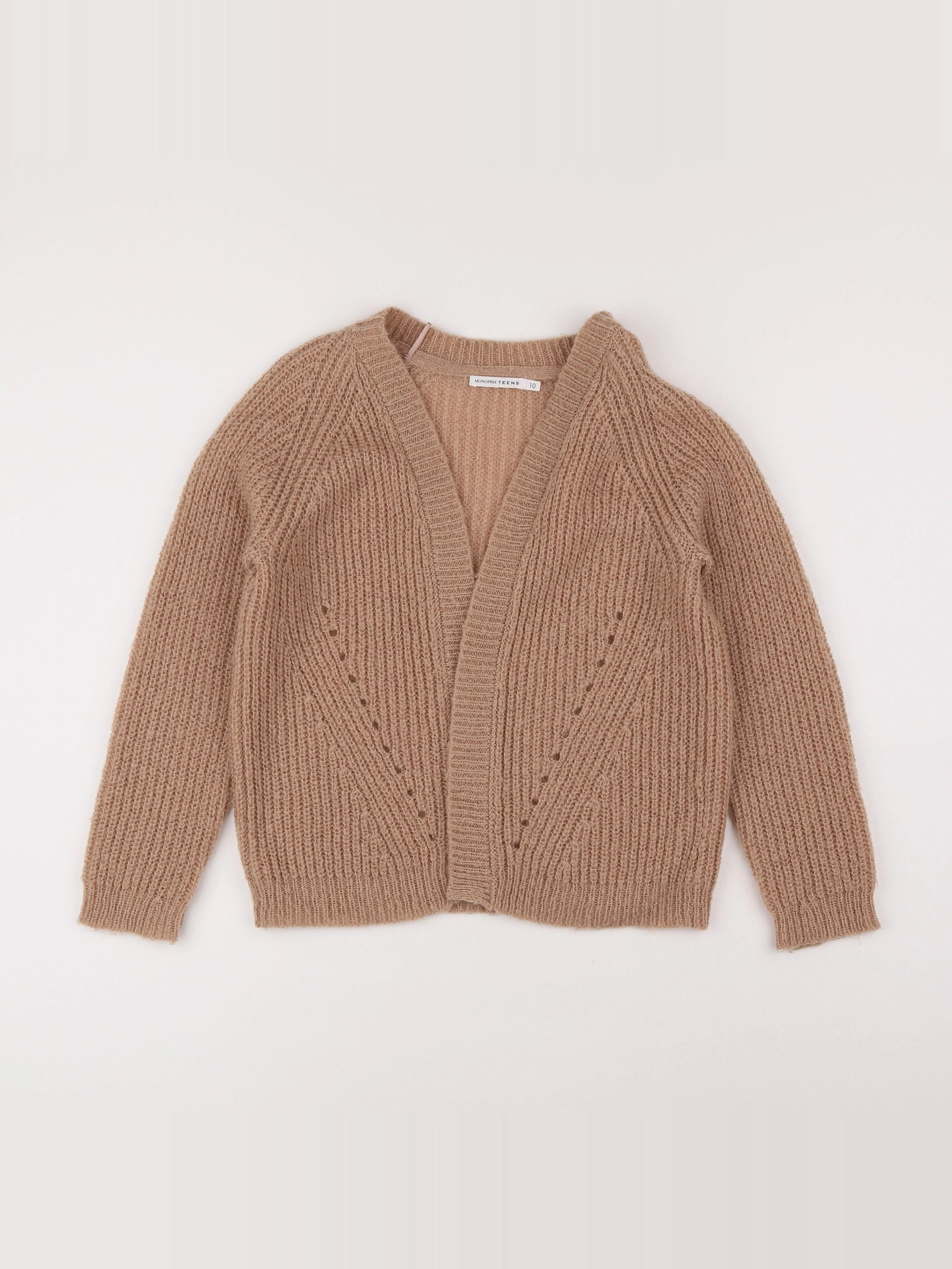 Monoprix - gilet marron - 10 ans