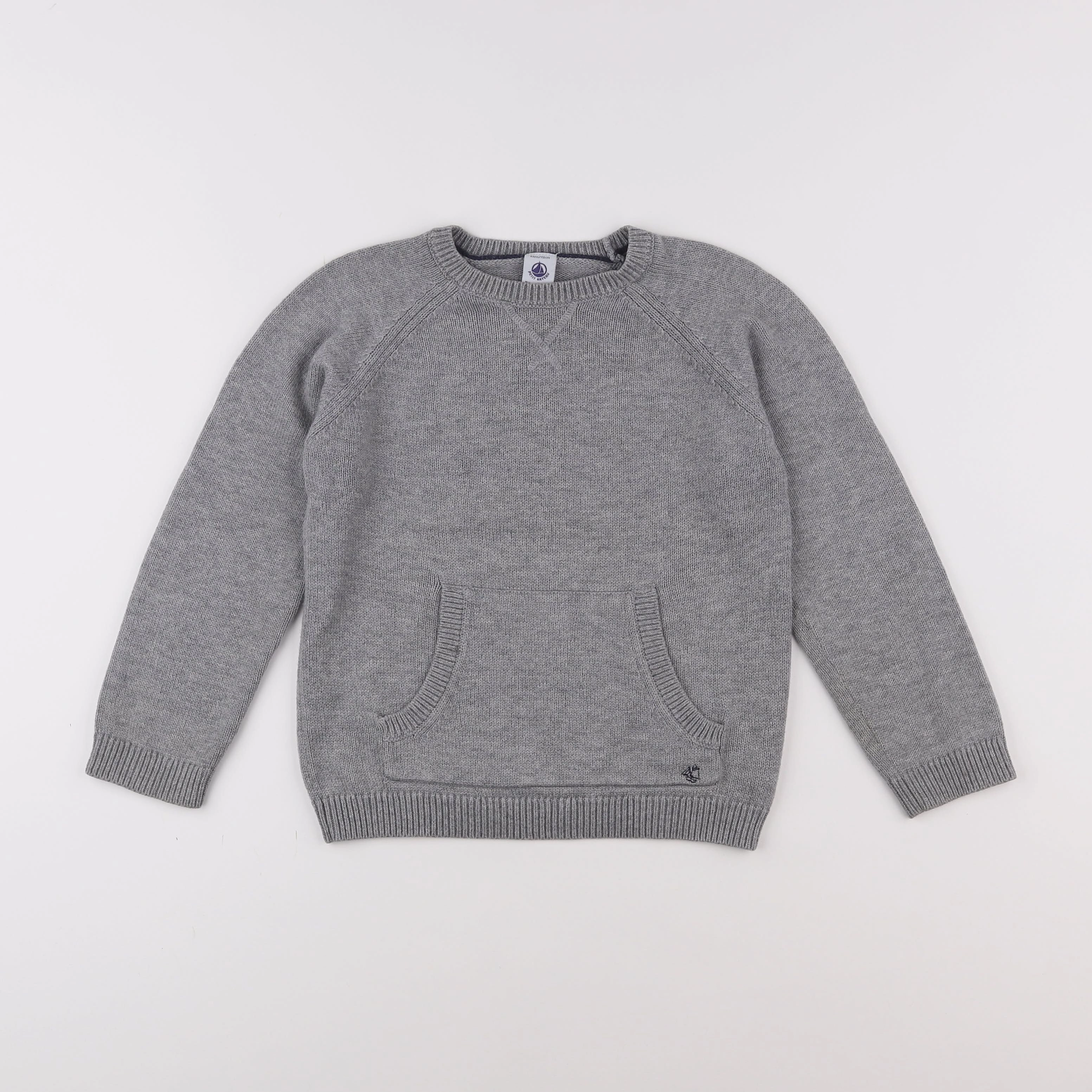 Petit Bateau - pull gris - 6 ans