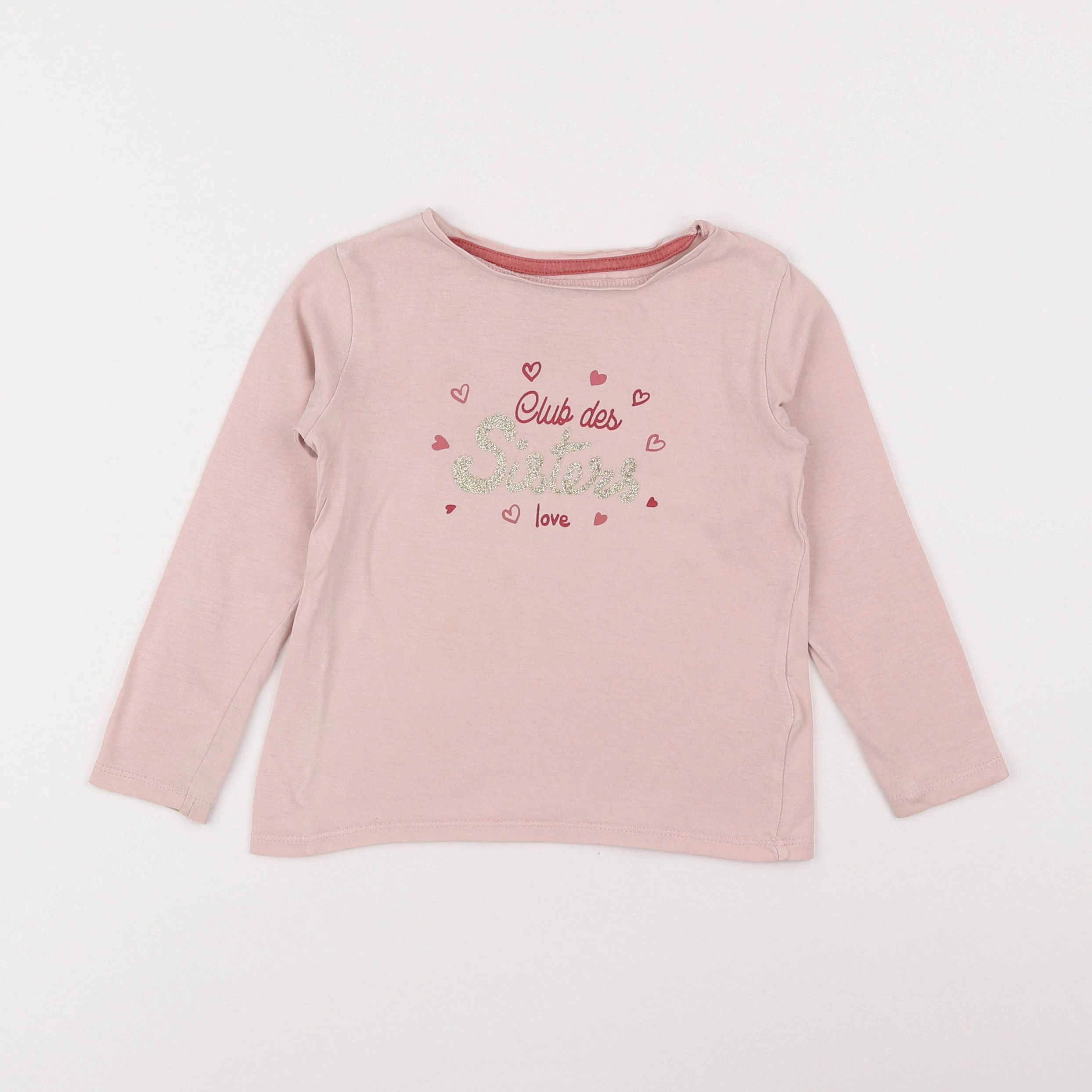 Vertbaudet - tee-shirt rose - 4 ans