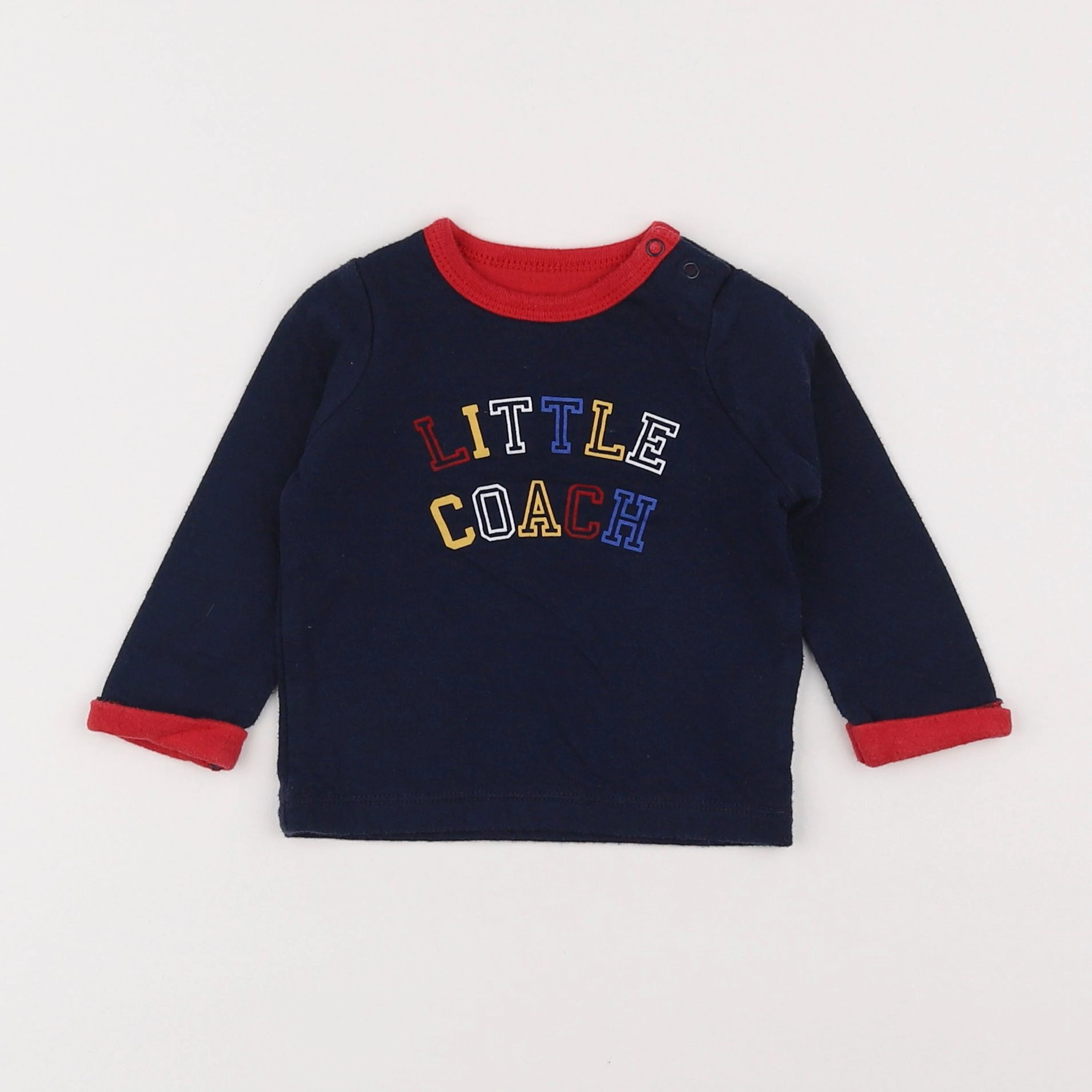 Vertbaudet - tee-shirt bleu - 6 mois