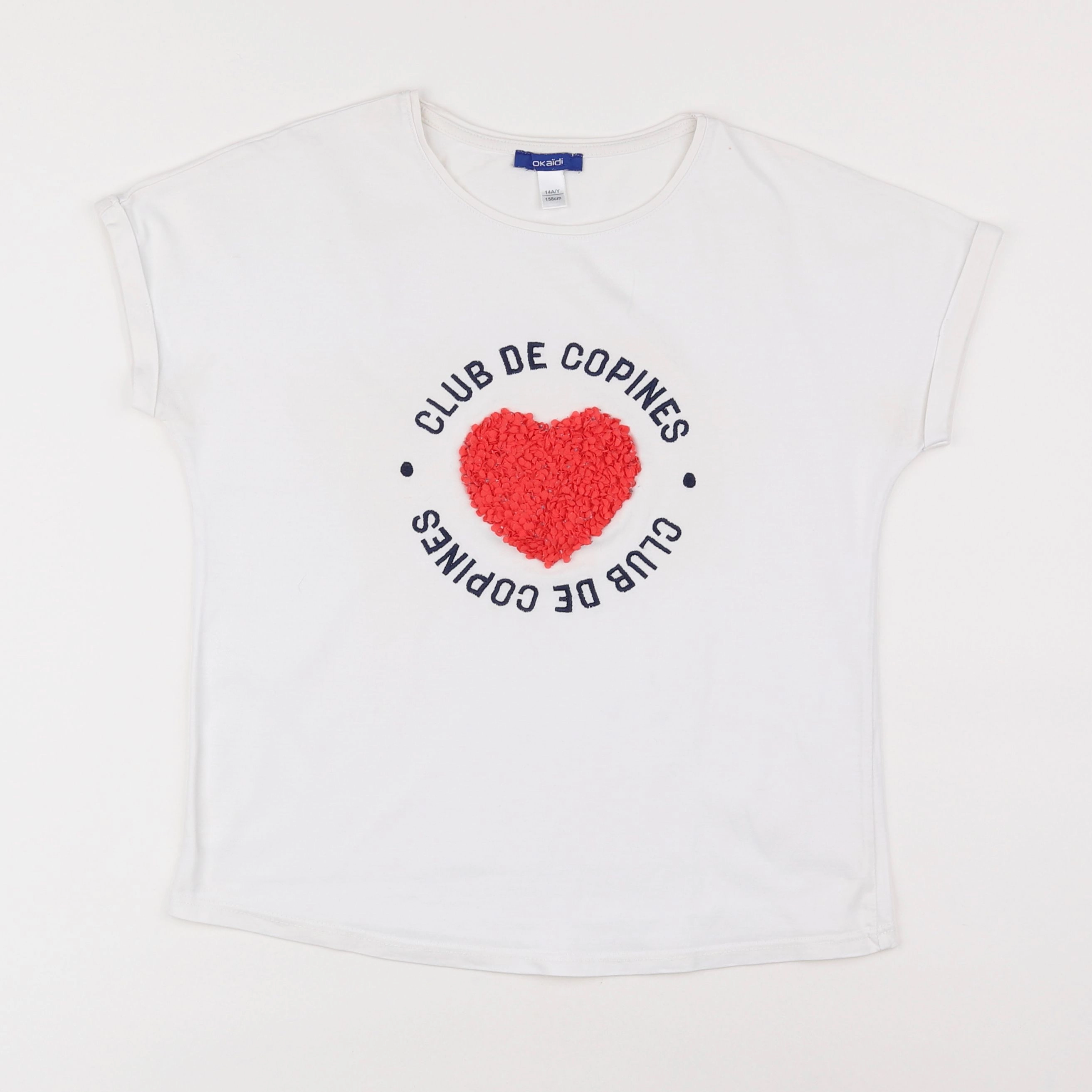 Okaidi - tee-shirt blanc - 14 ans