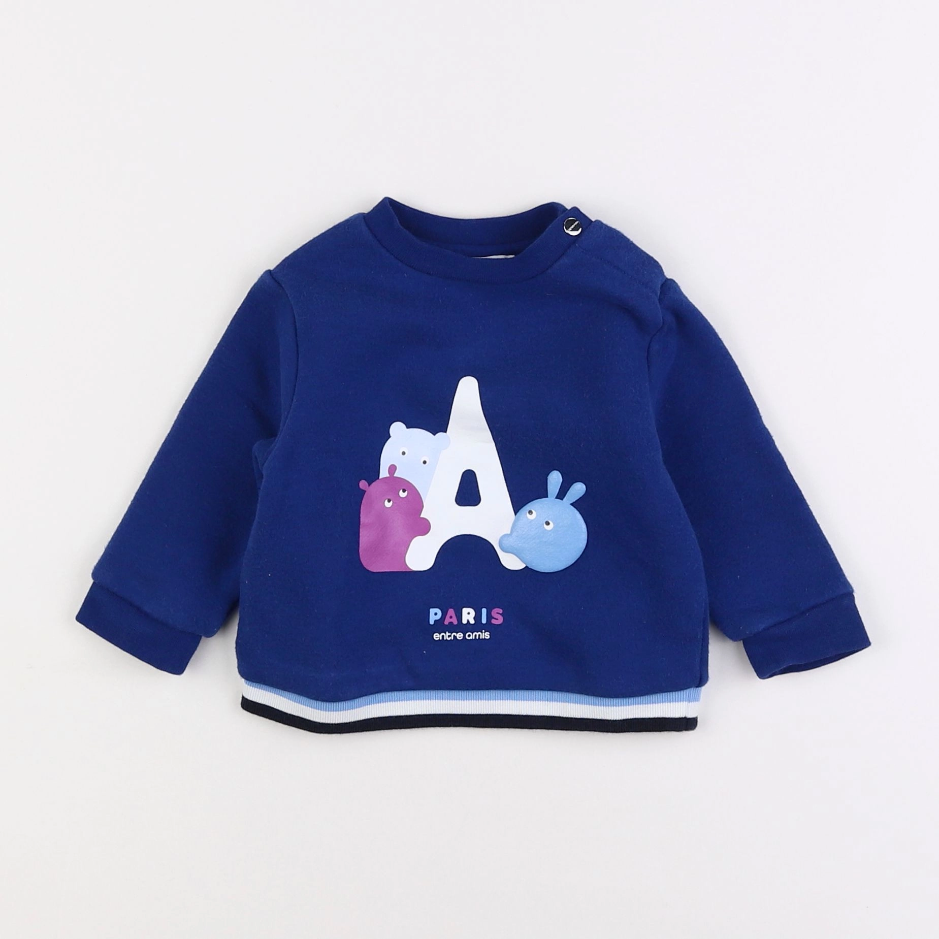 Jacadi - sweat bleu - 6 mois