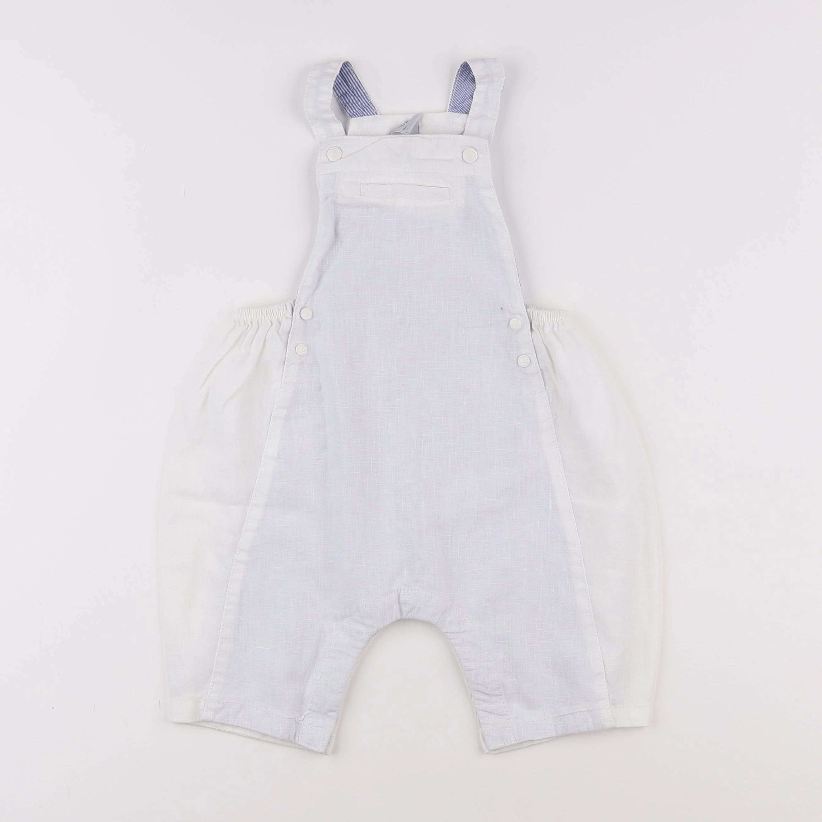 Petit Bateau - salopette blanc - 2 ans