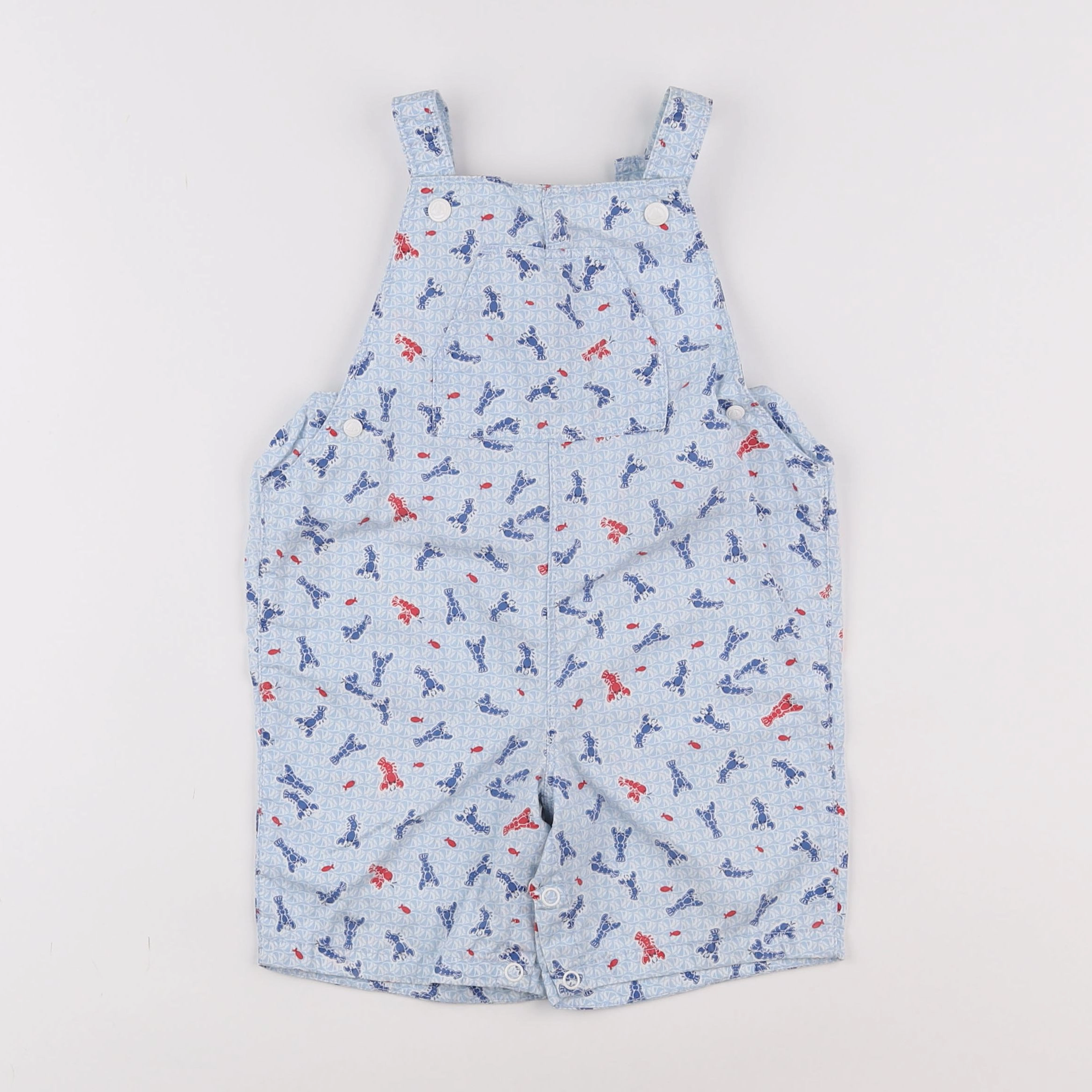 Petit Bateau - salopette bleu - 2 ans