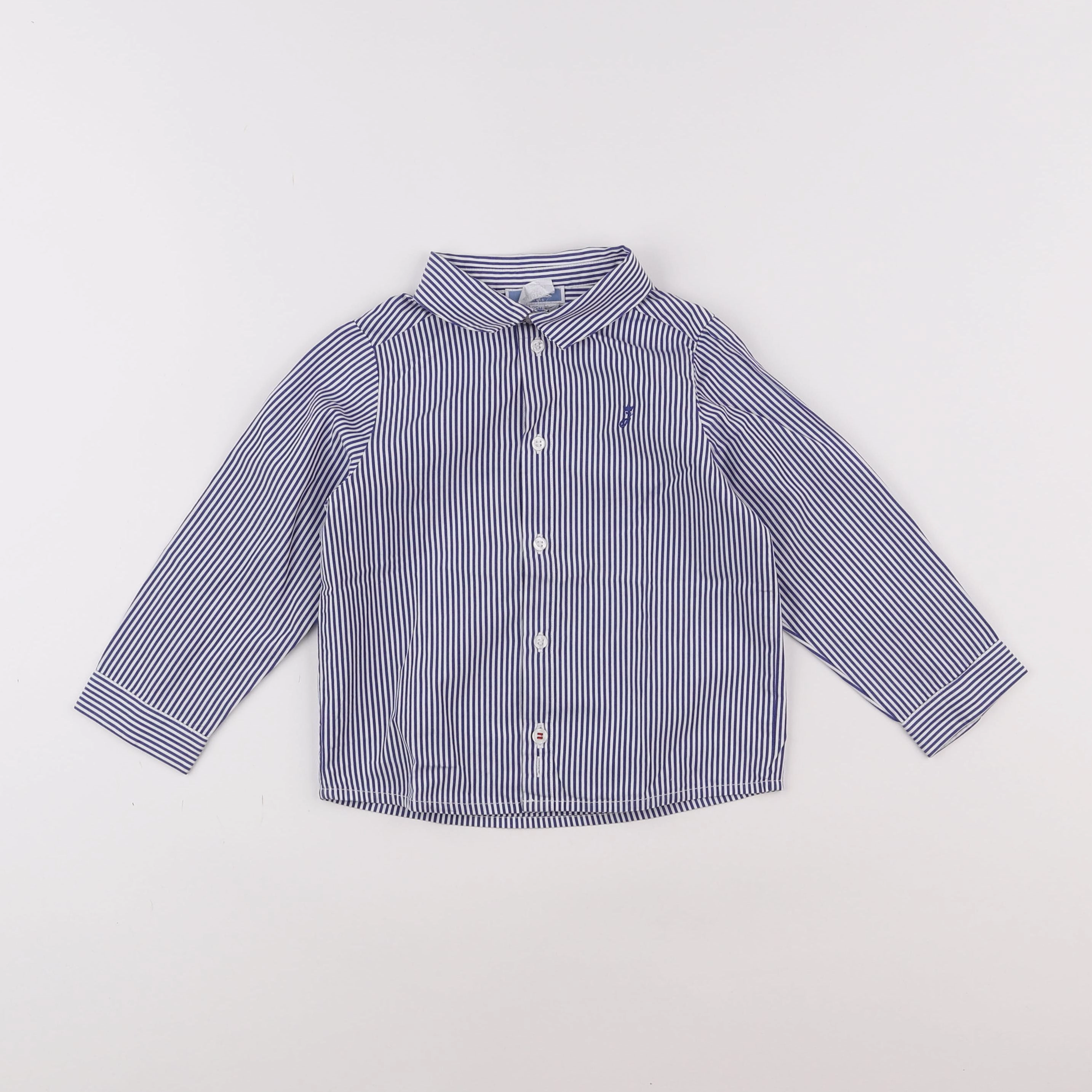 Jacadi - chemise blanc, bleu - 3 ans