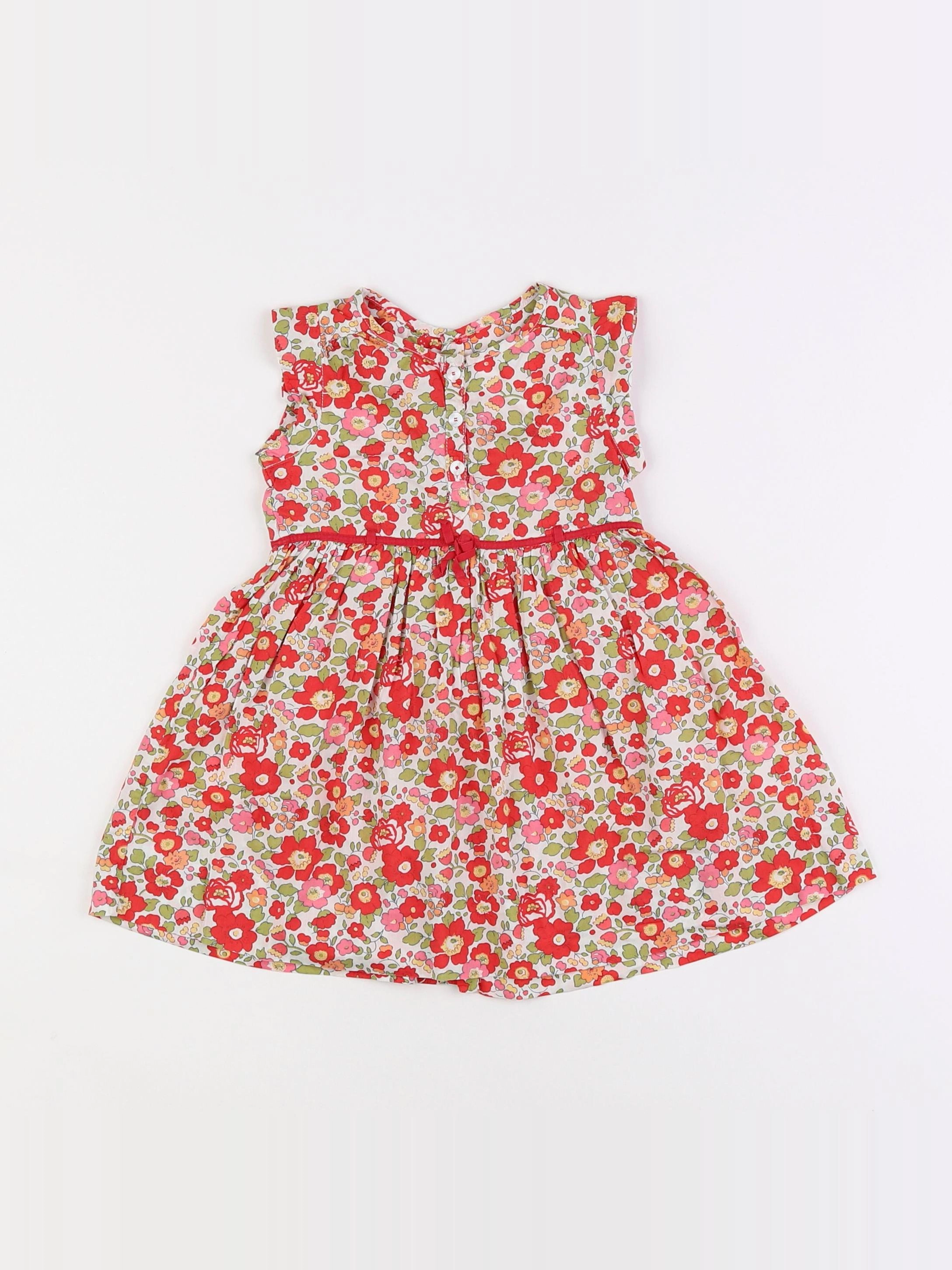 Jacadi - robe liberty rouge - 12 mois