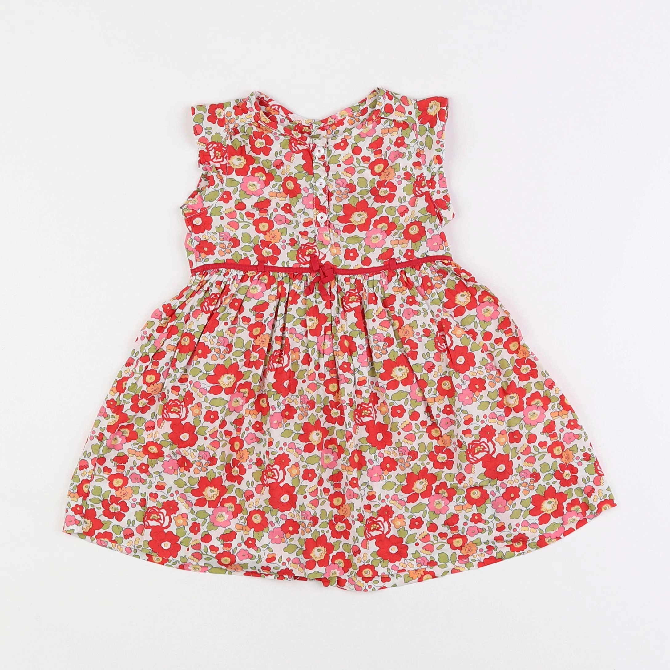 Jacadi - robe liberty rouge - 12 mois