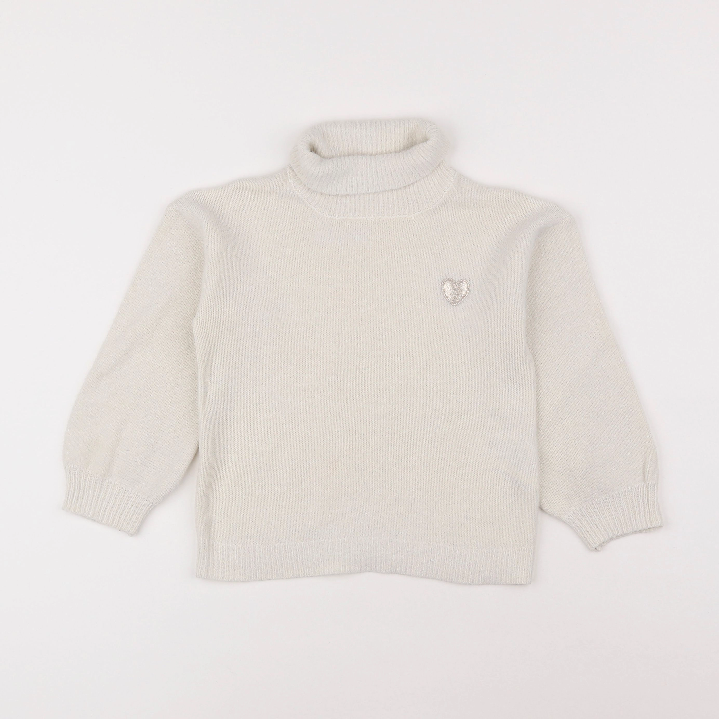 Vertbaudet - pull blanc - 5 ans