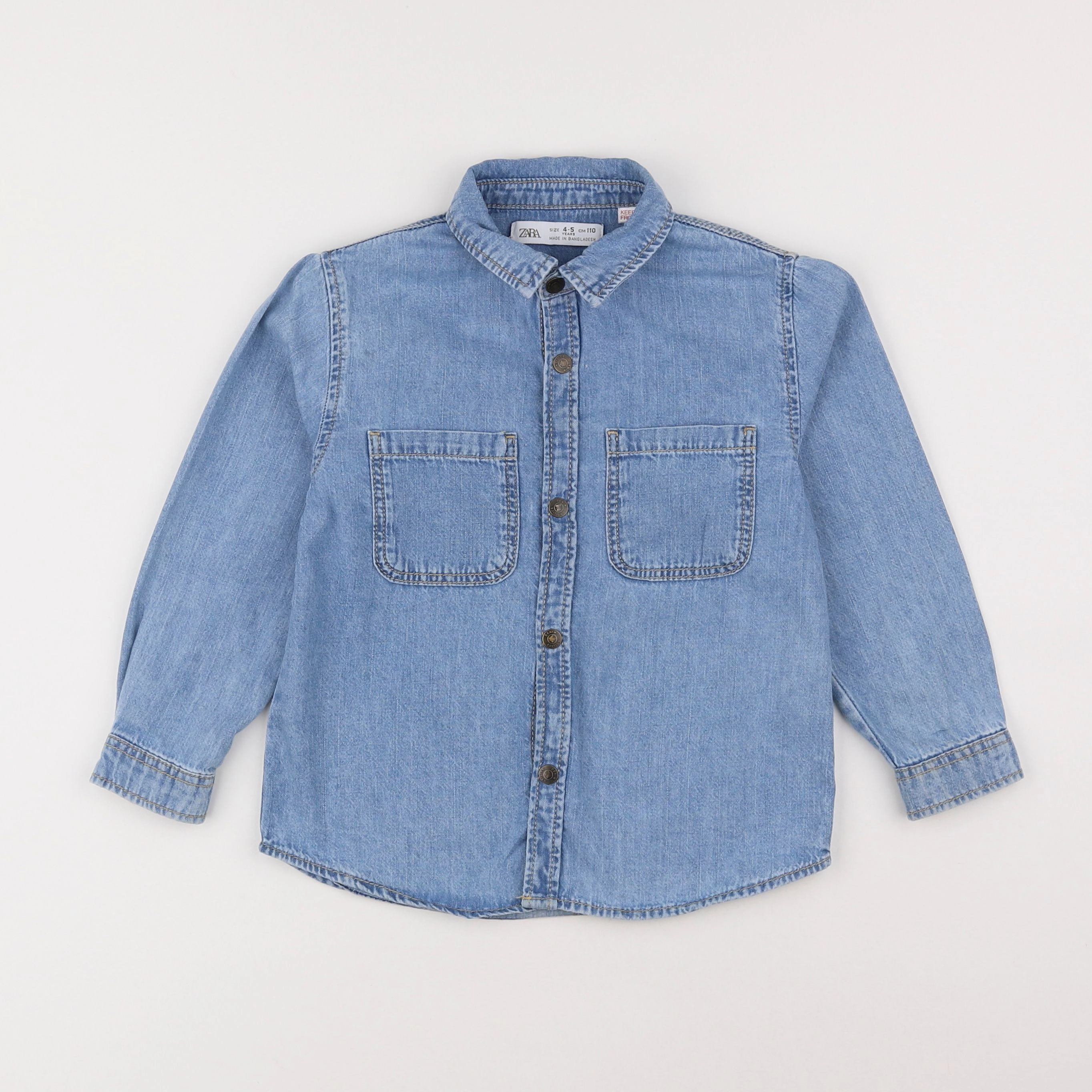 Zara - chemise bleu - 4/5 ans