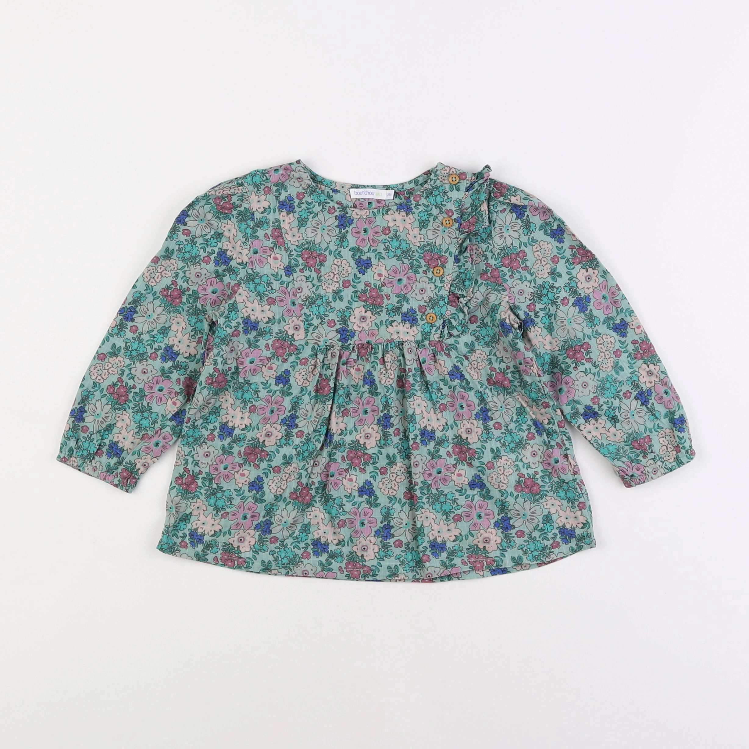 Boutchou - blouse multicolore - 2 ans