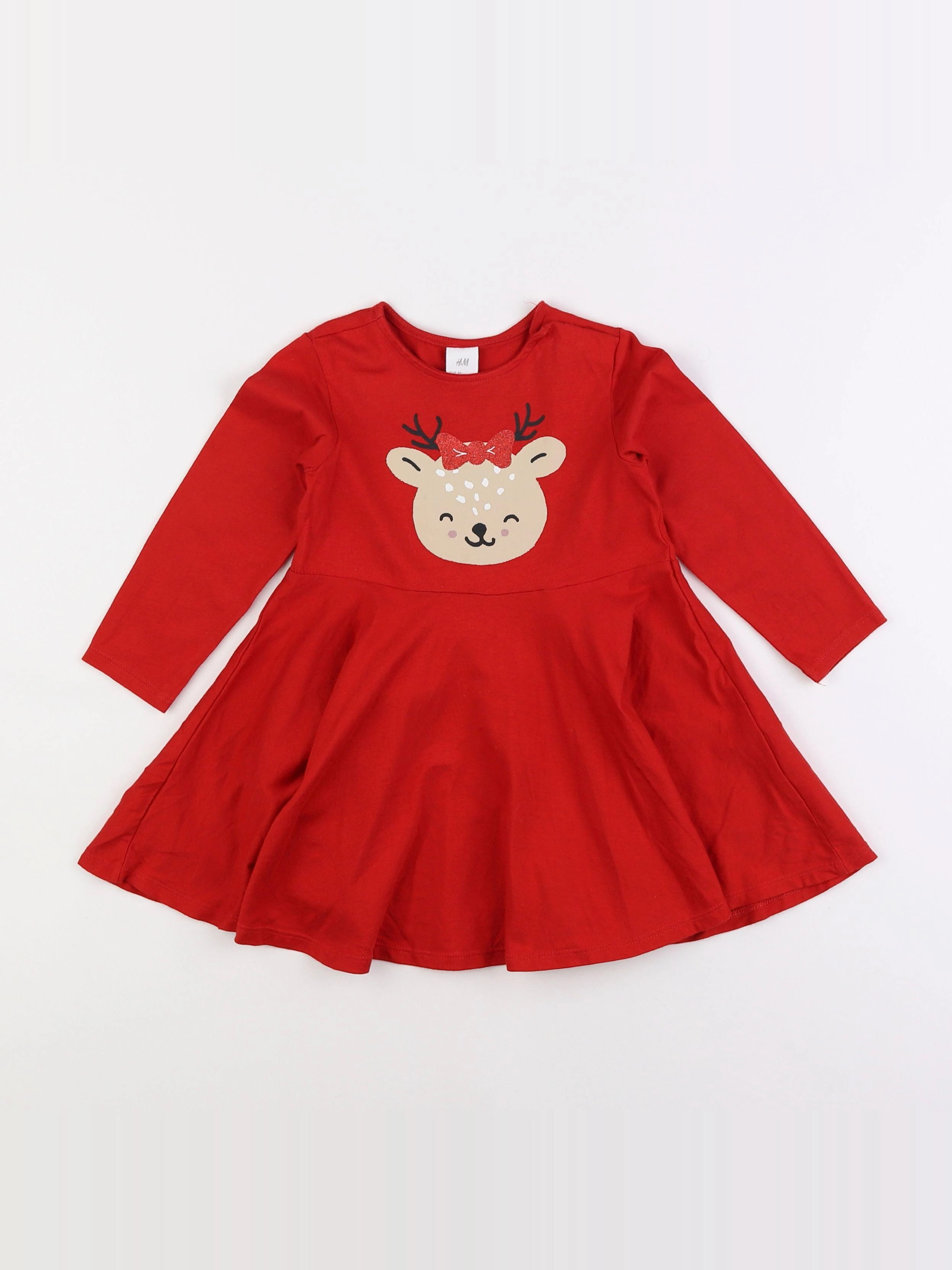 H&M - robe rouge - 18 mois