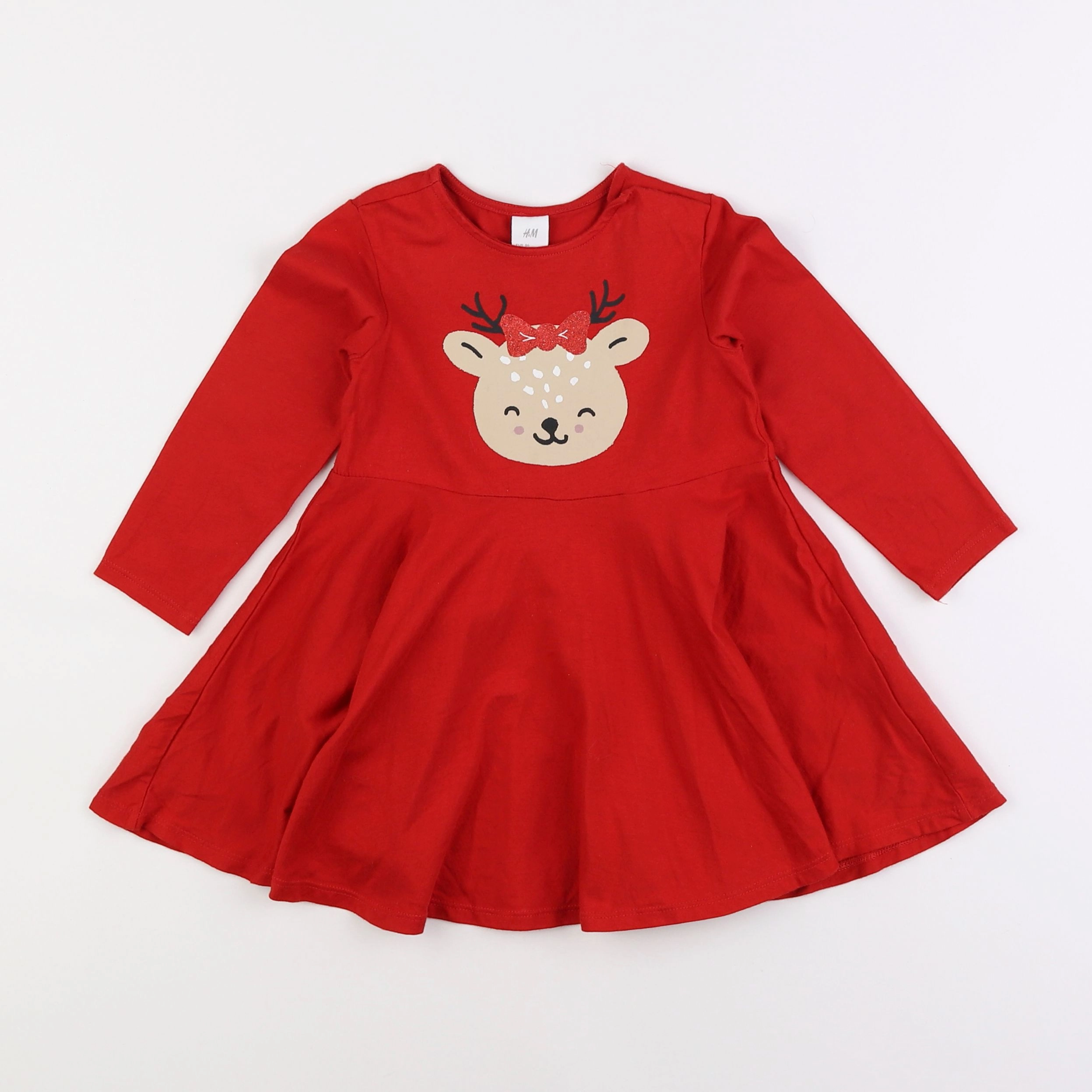 H&M - robe rouge - 18 mois