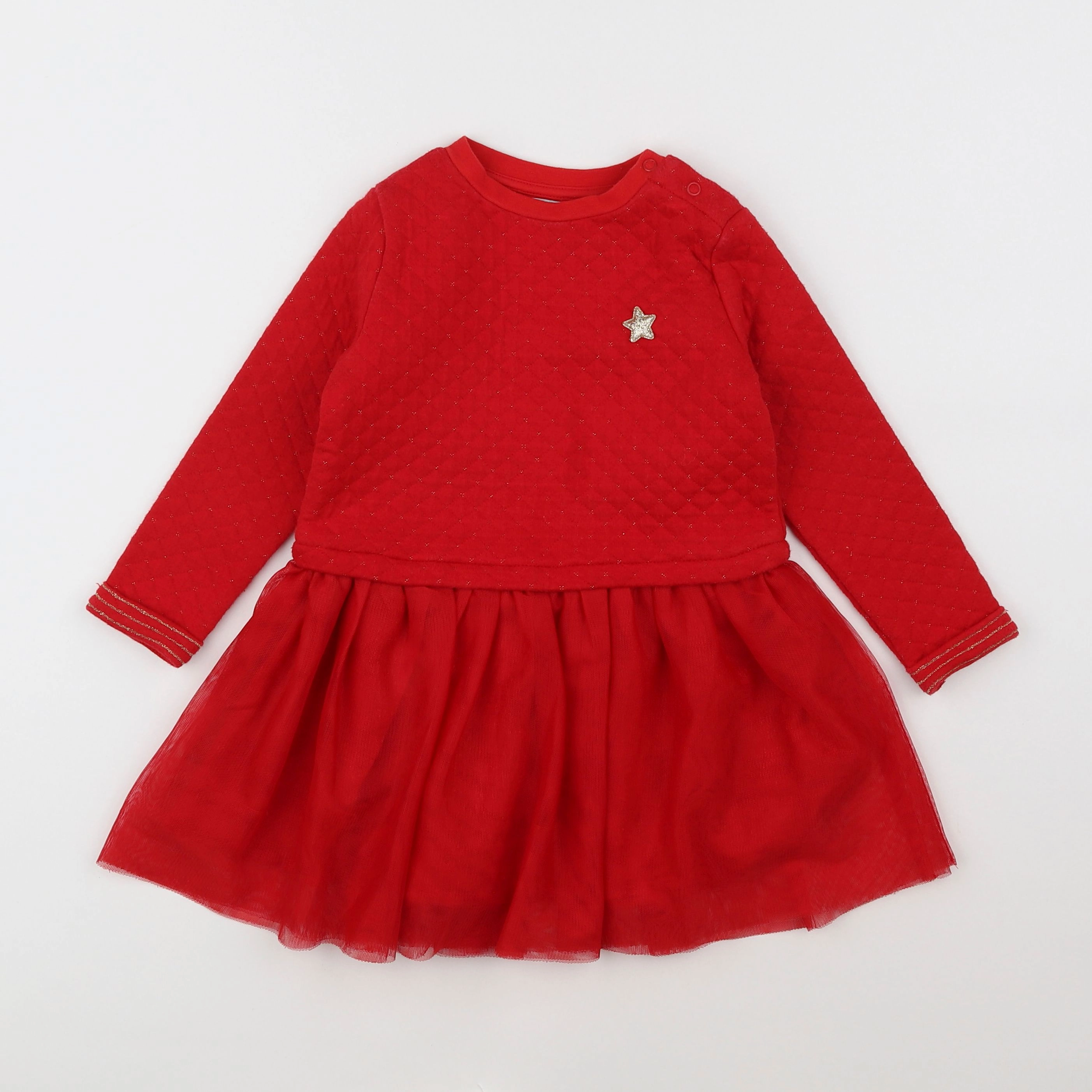 Vertbaudet - robe rouge - 3 ans