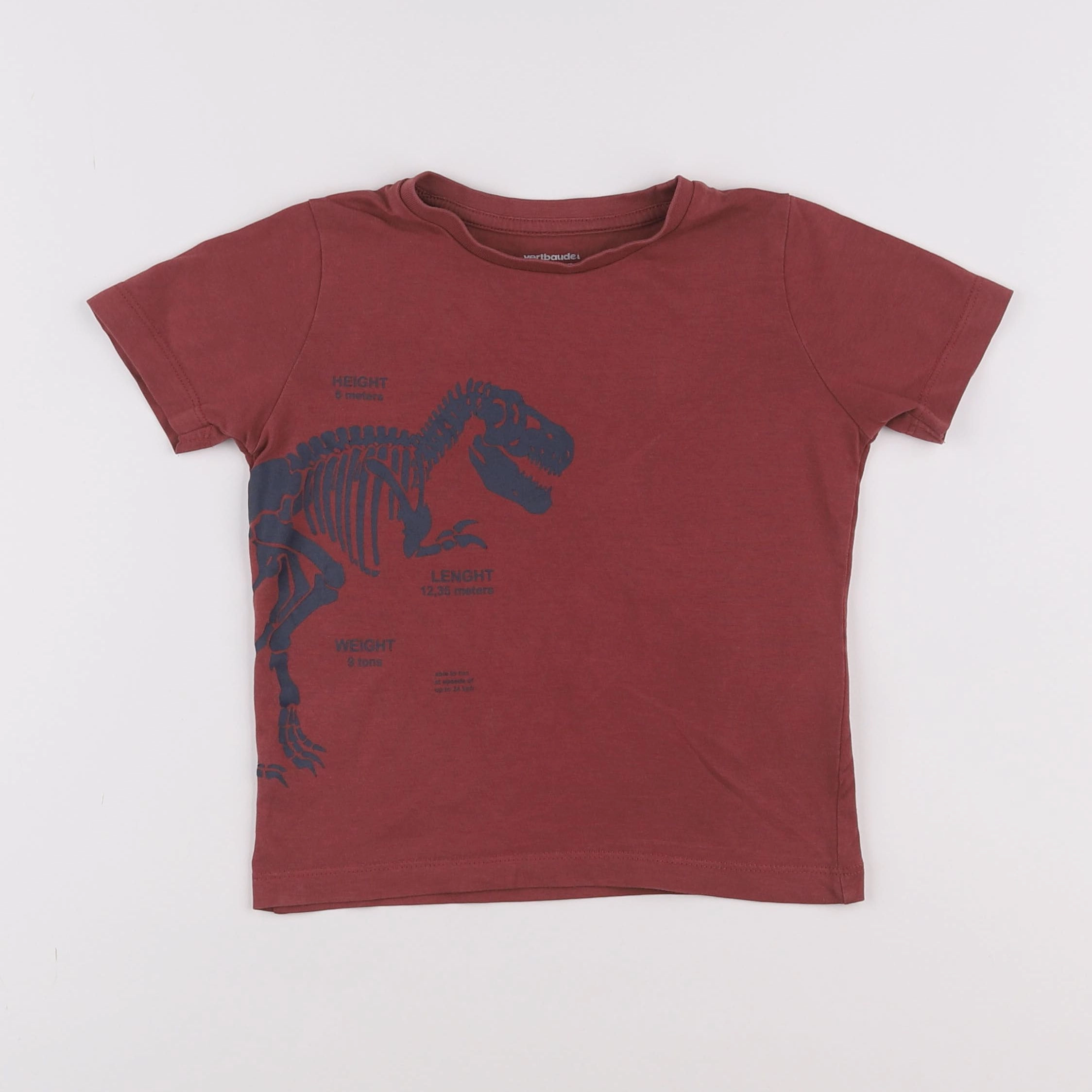 Vertbaudet - tee-shirt rouge - 4 ans