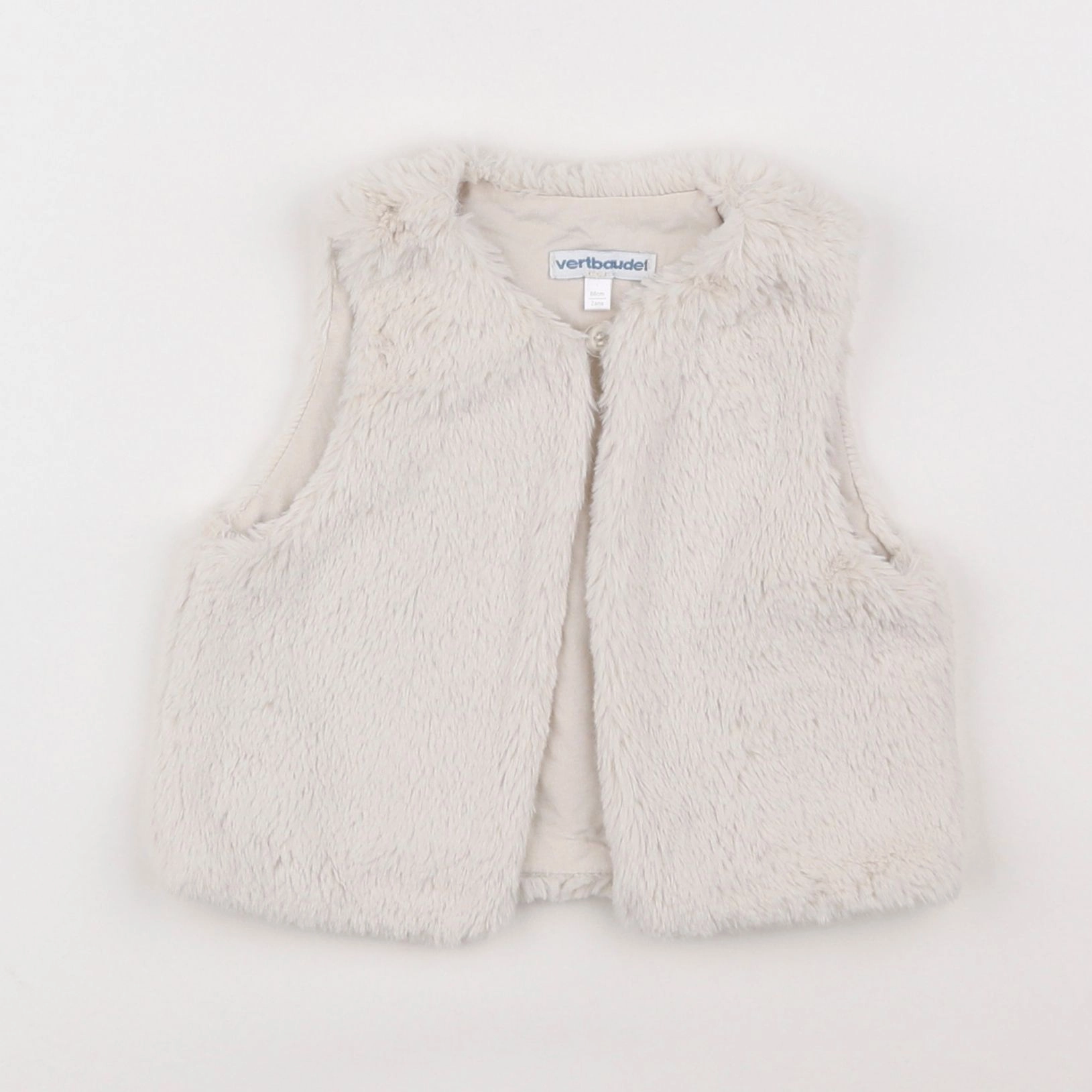 Vertbaudet - gilet beige - 2 ans