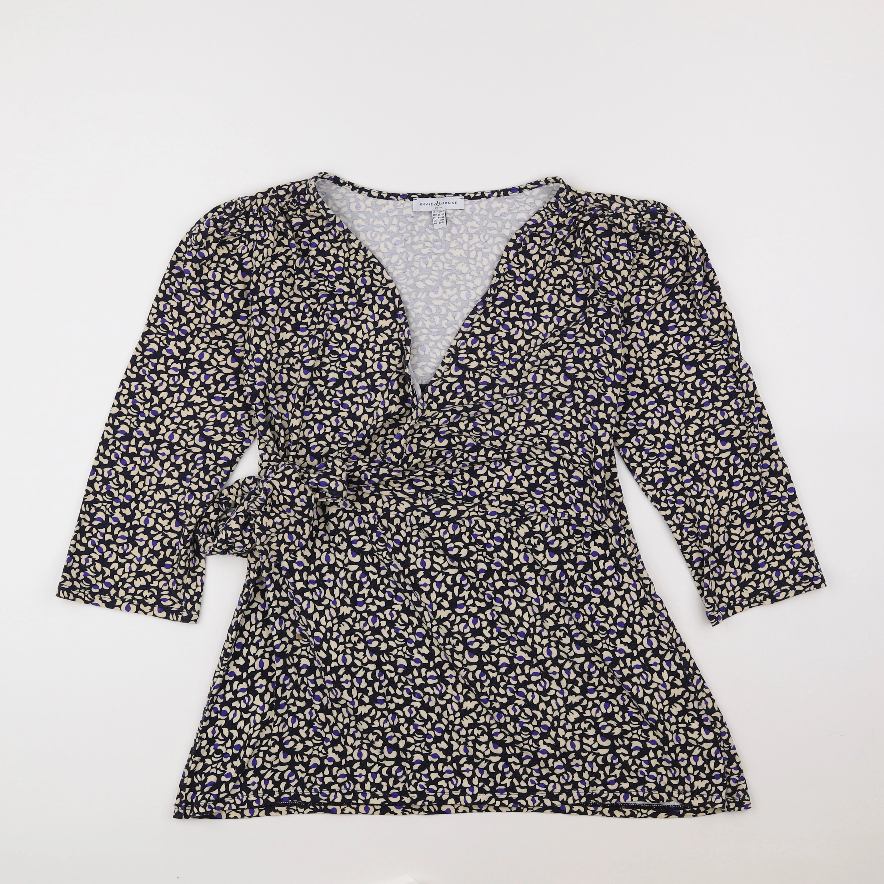 Envie de fraise - tee-shirt grossesse bleu, beige - 40 à 42