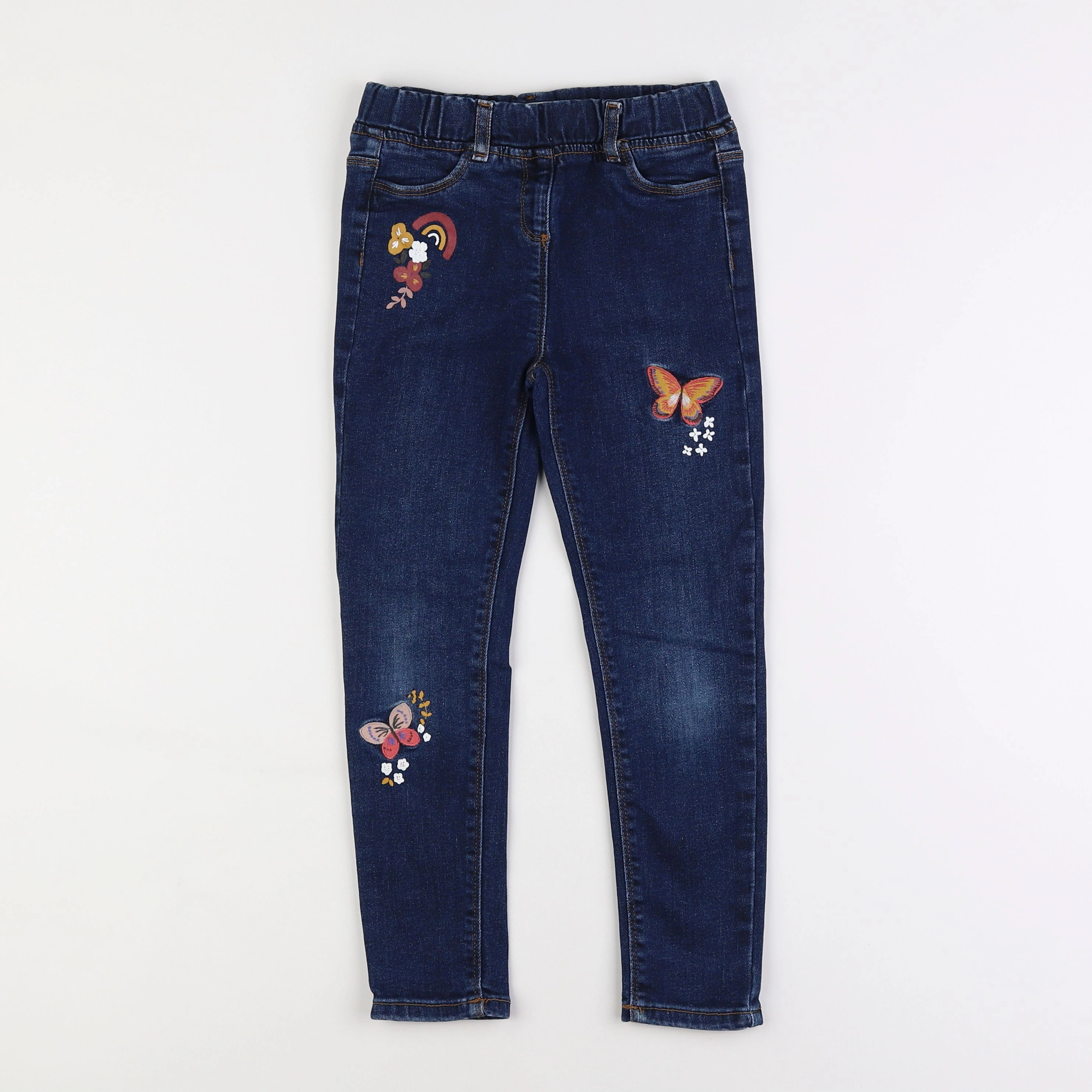 Vertbaudet - jegging bleu - 7 ans