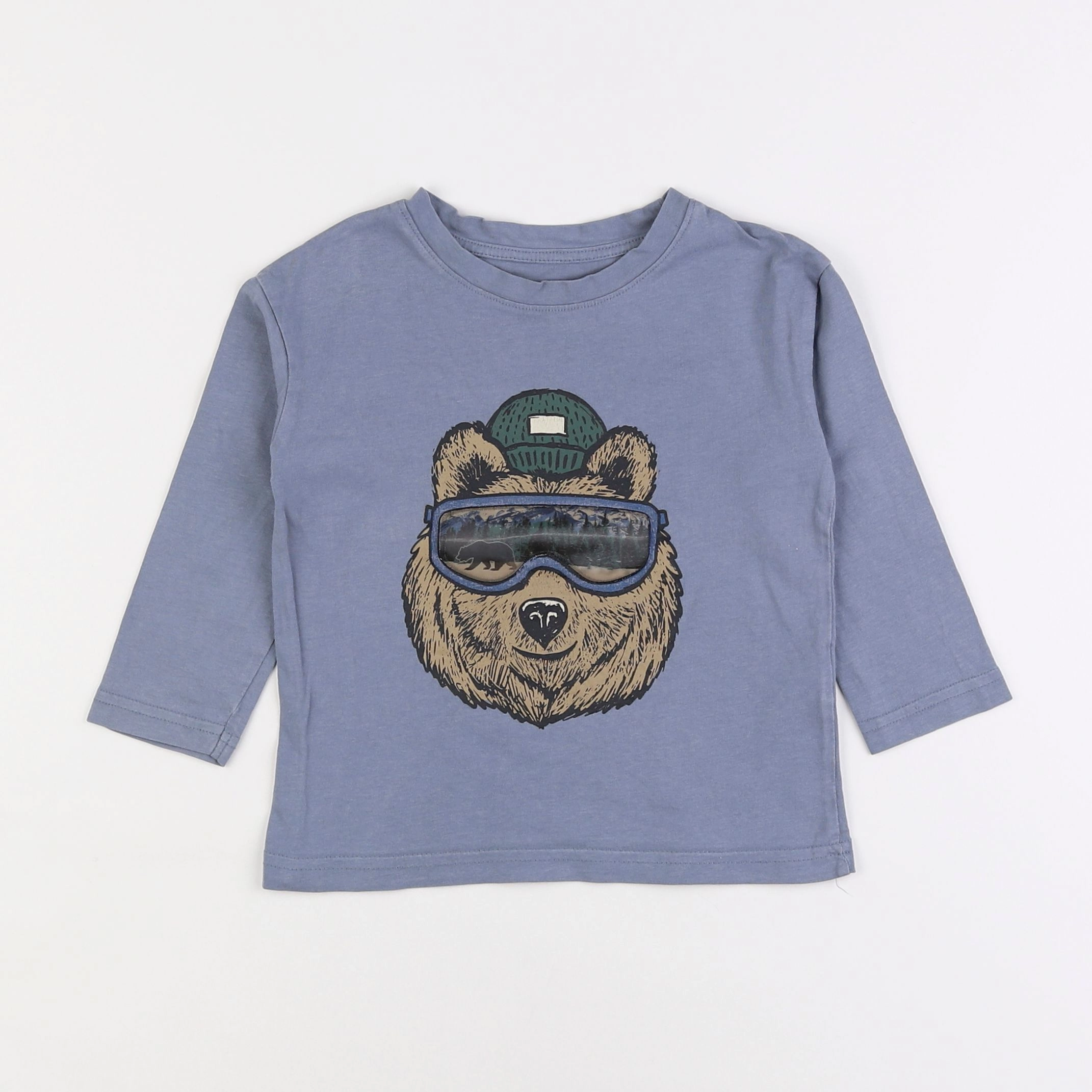 Vertbaudet - tee-shirt bleu - 3 ans