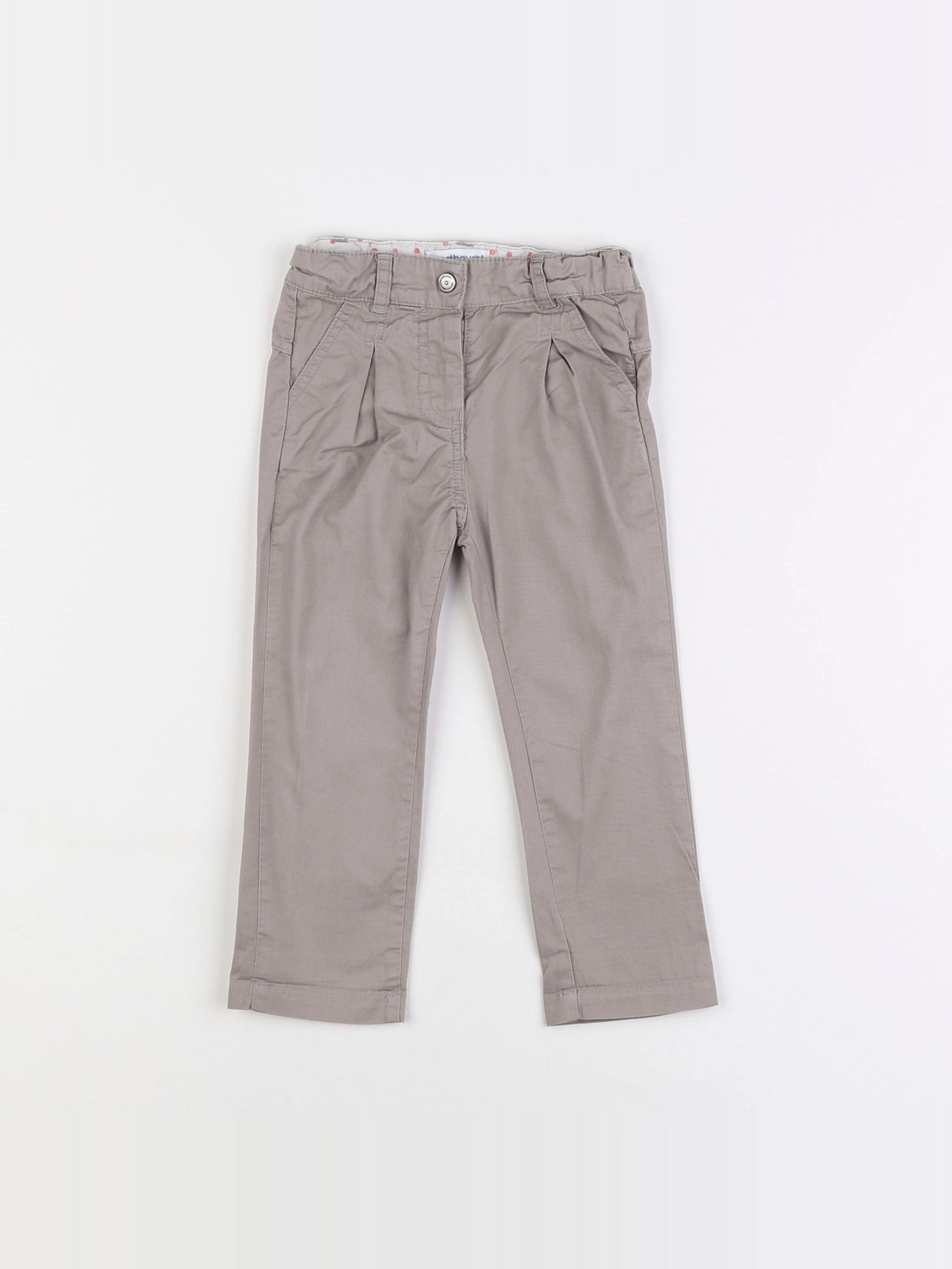 Vertbaudet - pantalon taupe - 18 mois