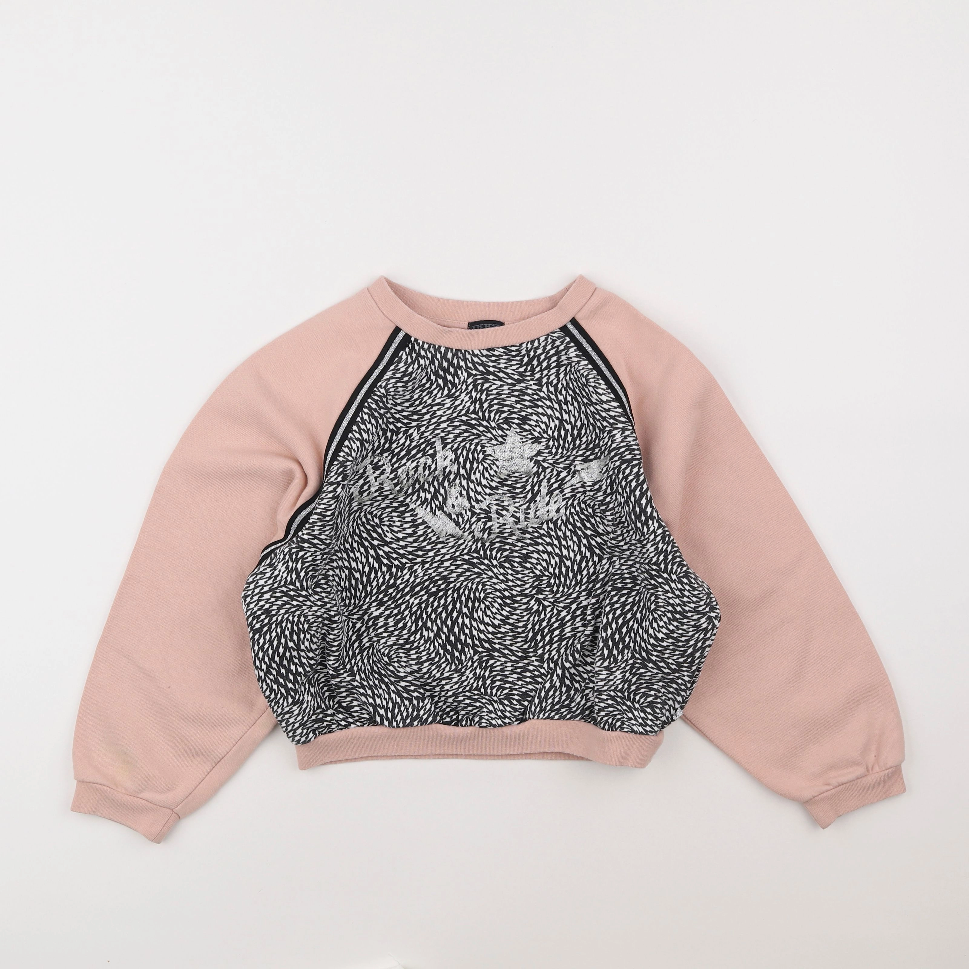 IKKS - sweat rose - 8 ans